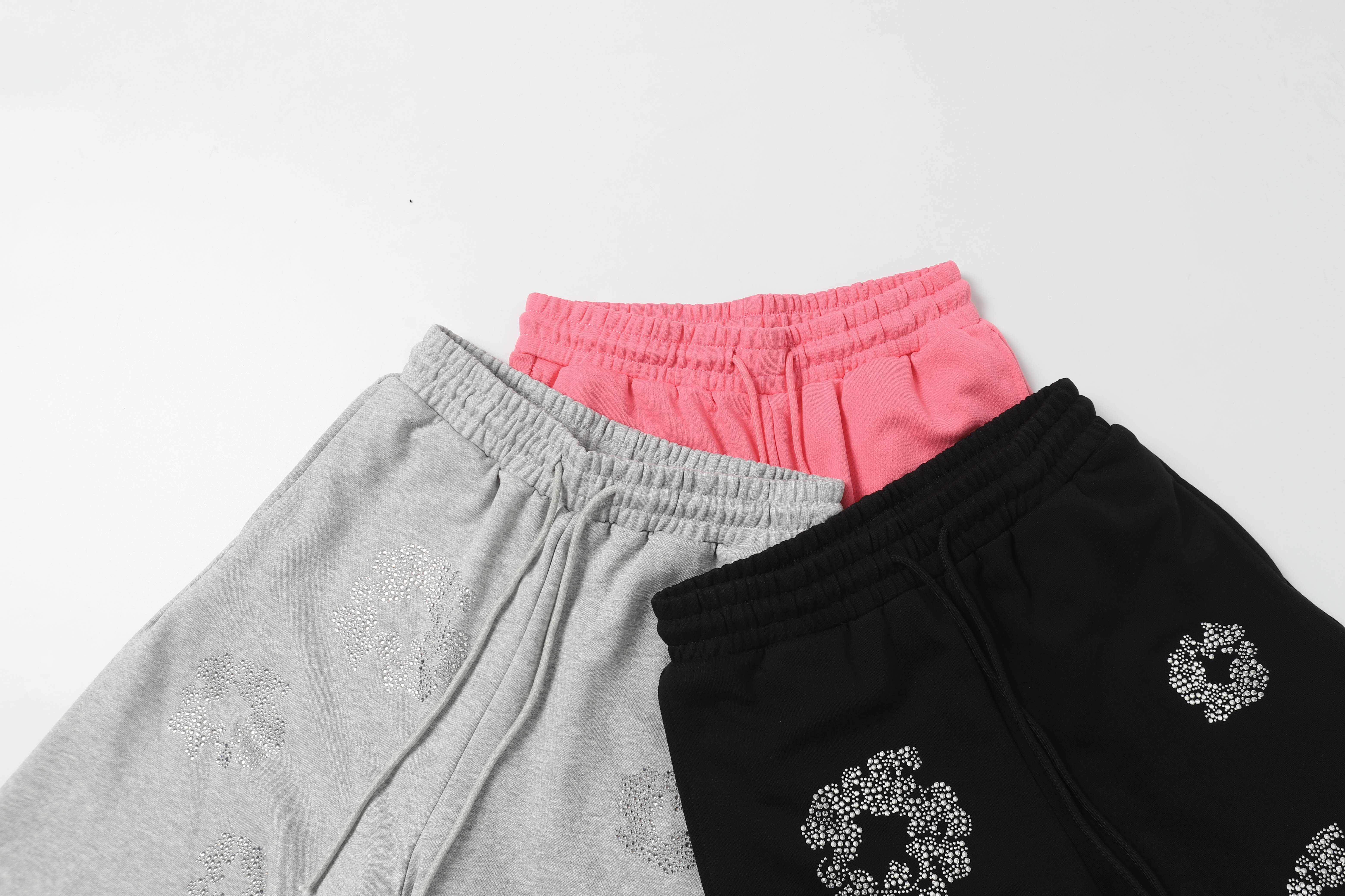 Denim Tears Short Sleeve Set YL #205-8205 Black/Grey/Rose Red