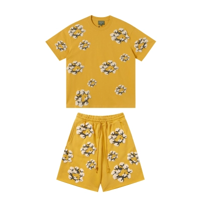 Denim Tears Short-Sleeve Set YL#201-8201 Yellow 01