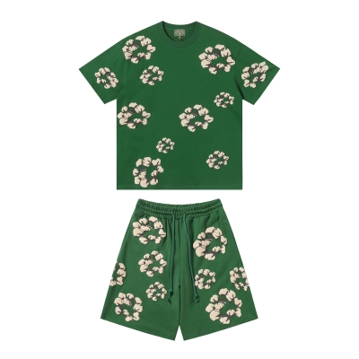 Denim Tears Short-Sleeve Set YL#201-8201 Green 01