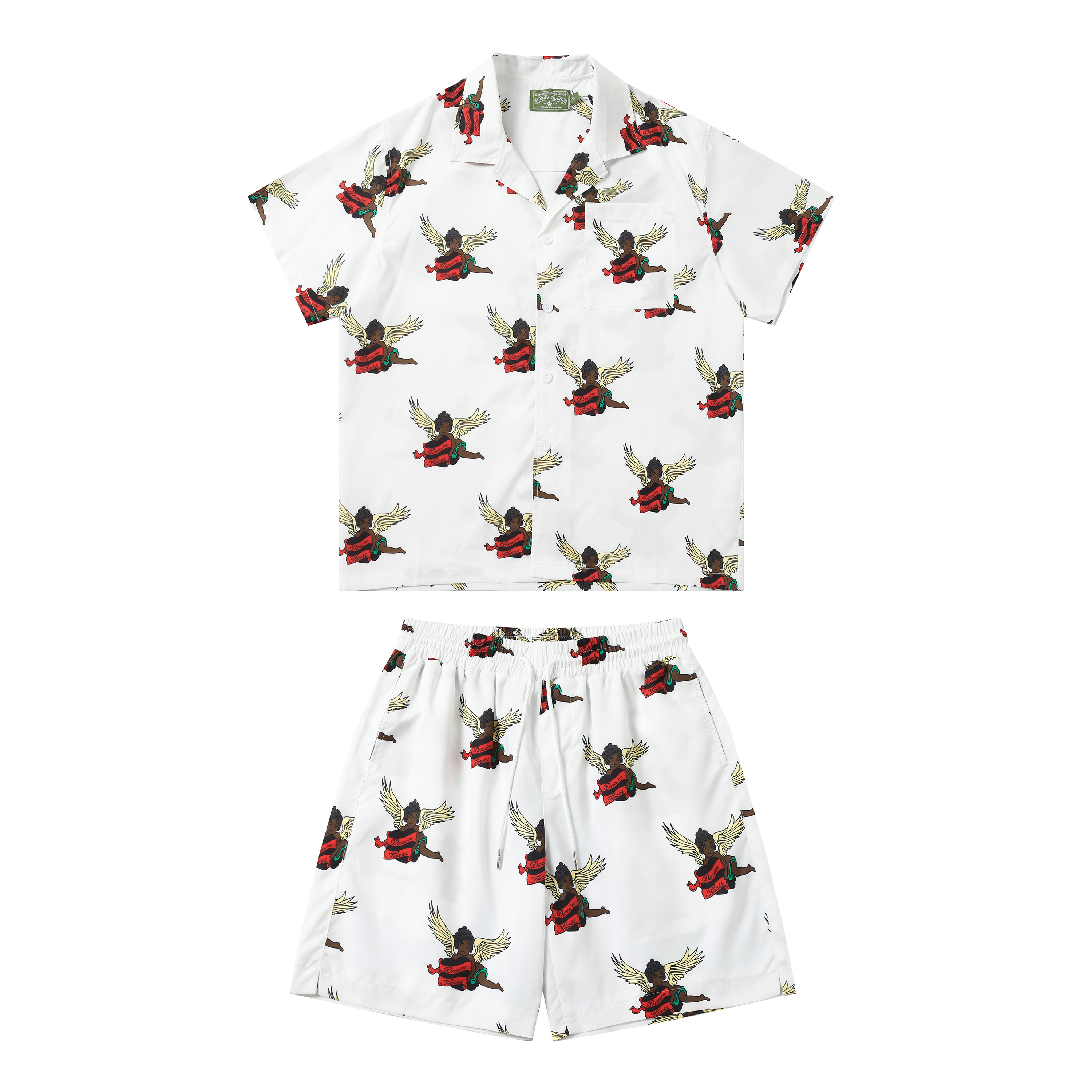 Denim Tears Short-Sleeve Set YL#382-8612 White