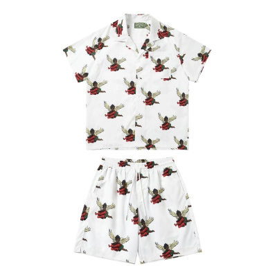 Denim Tears Short-Sleeve Set YL#382-8612 White 01