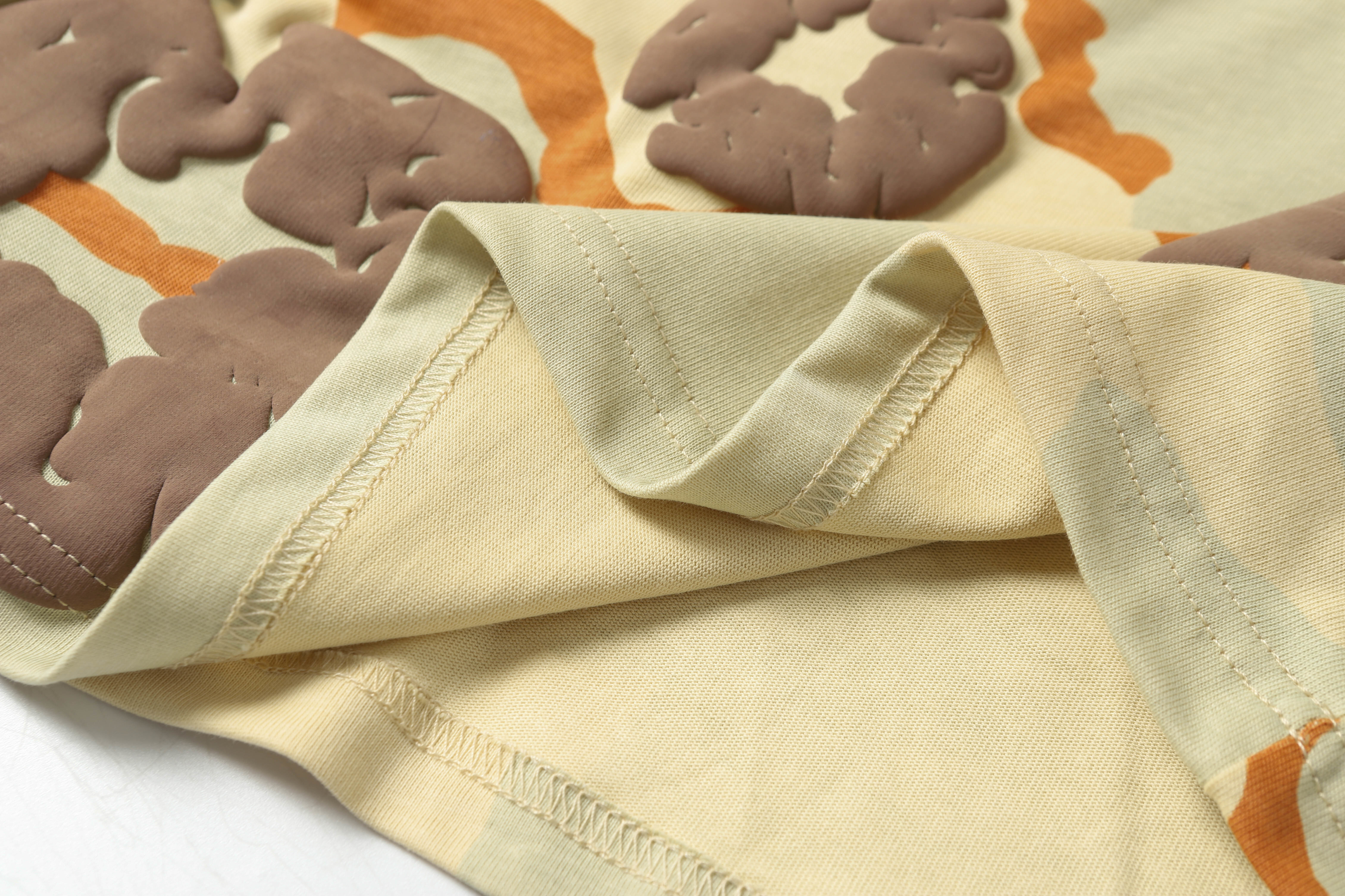 Denim Tears Short-Sleeve Set YL#208-8208 Camouflage Apricot