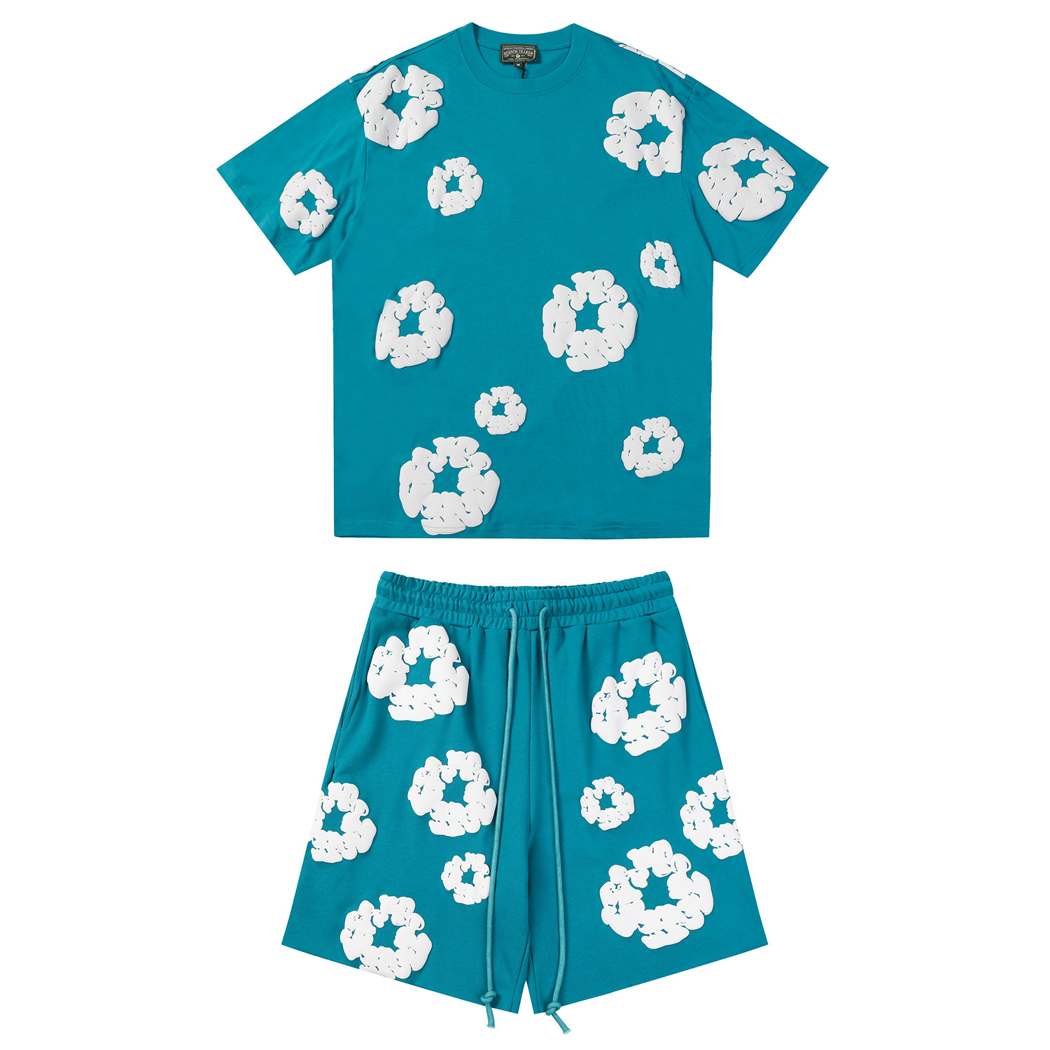 Denim Tears Short-Sleeve Set YL#291-8601 Lake Blue