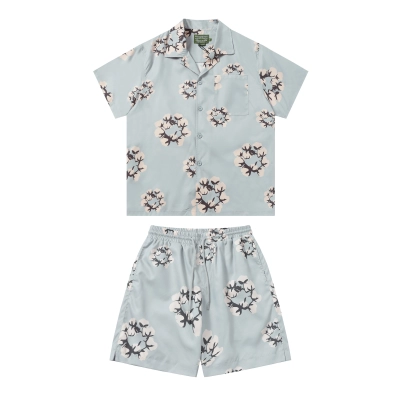 Denim Tears Short-Sleeve Set YL#385-8615 Grey 01