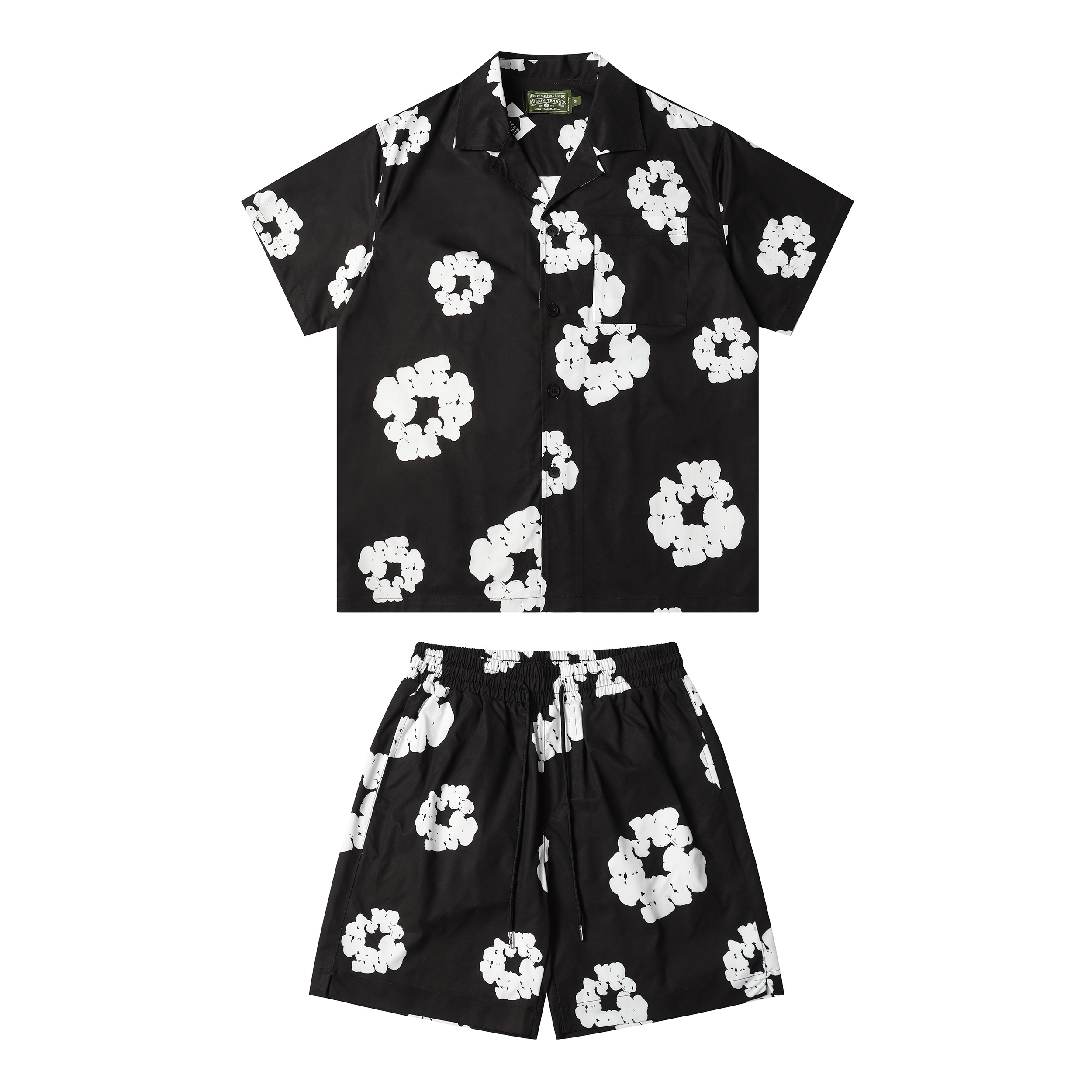 Denim Tears Short-Sleeve Set YL#386-8203 Black