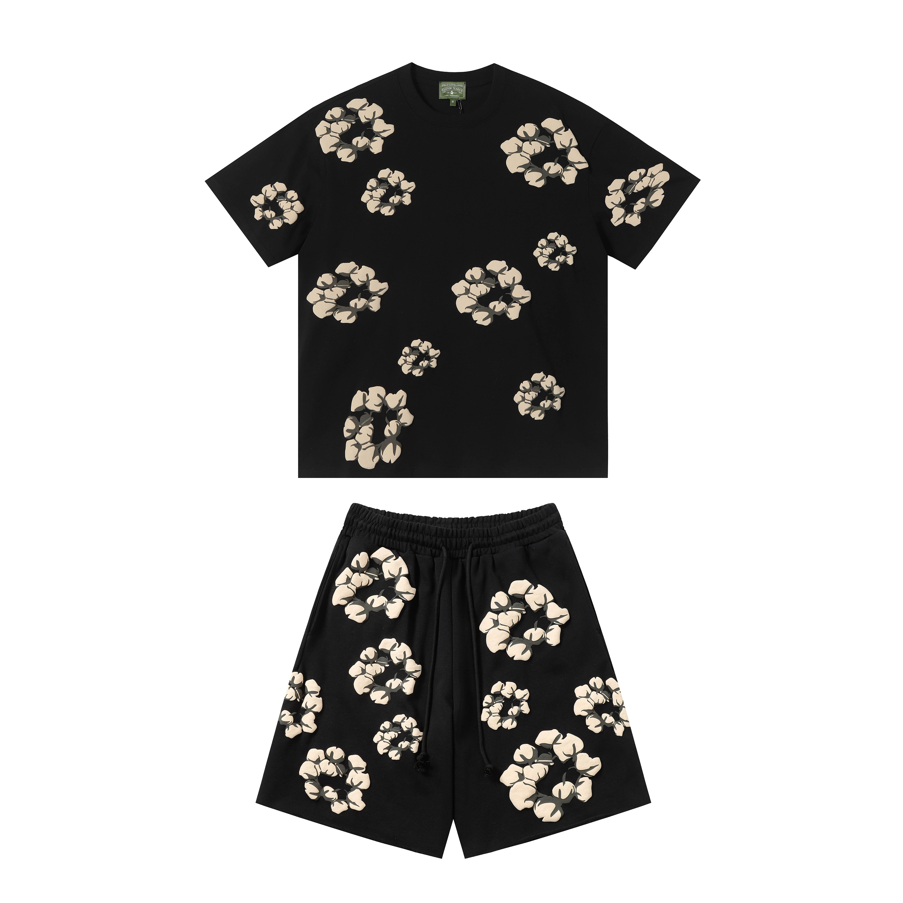 Denim Tears Short-Sleeve Set YL#201-8201 Black