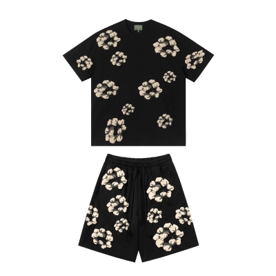 Denim Tears Short-Sleeve Set YL#201-8201 Black 01