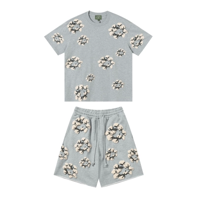 Denim Tears Short-Sleeve Set YL#201-8201 Grey 01
