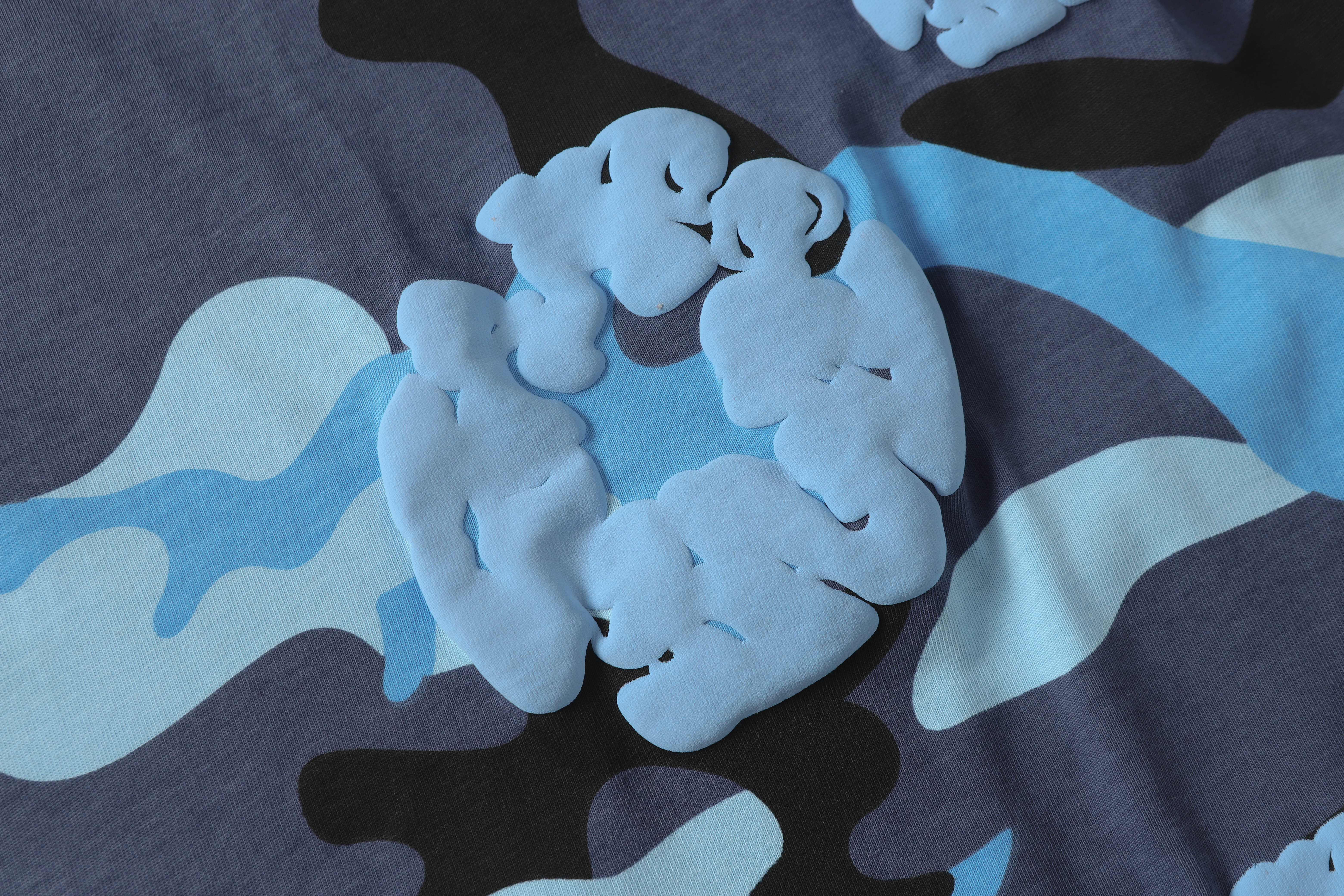 Denim Tears Short-Sleeve Set YL#208-8208 Camouflage Blue