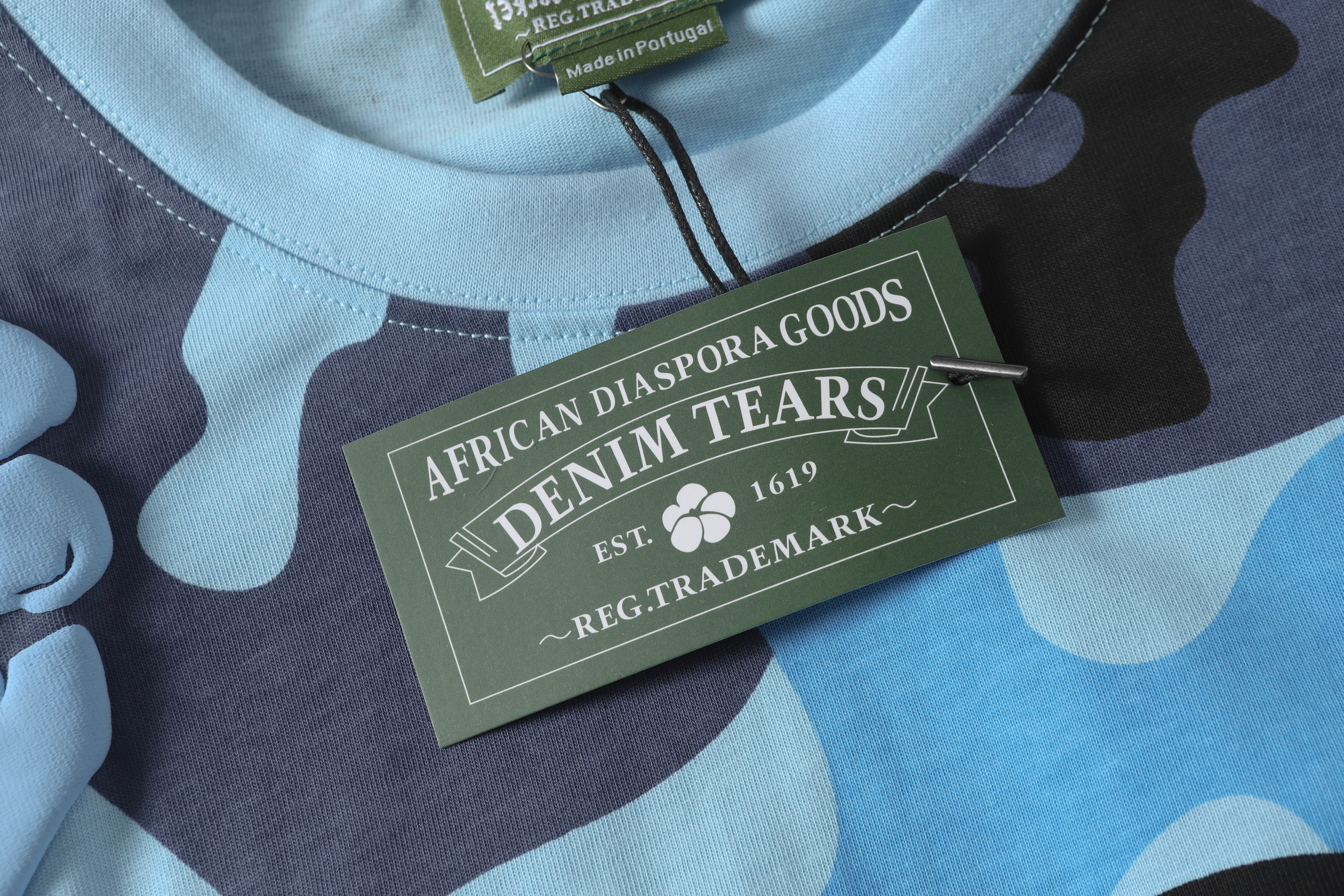 Denim Tears Short-Sleeve Set YL#208-8208 Camouflage Blue