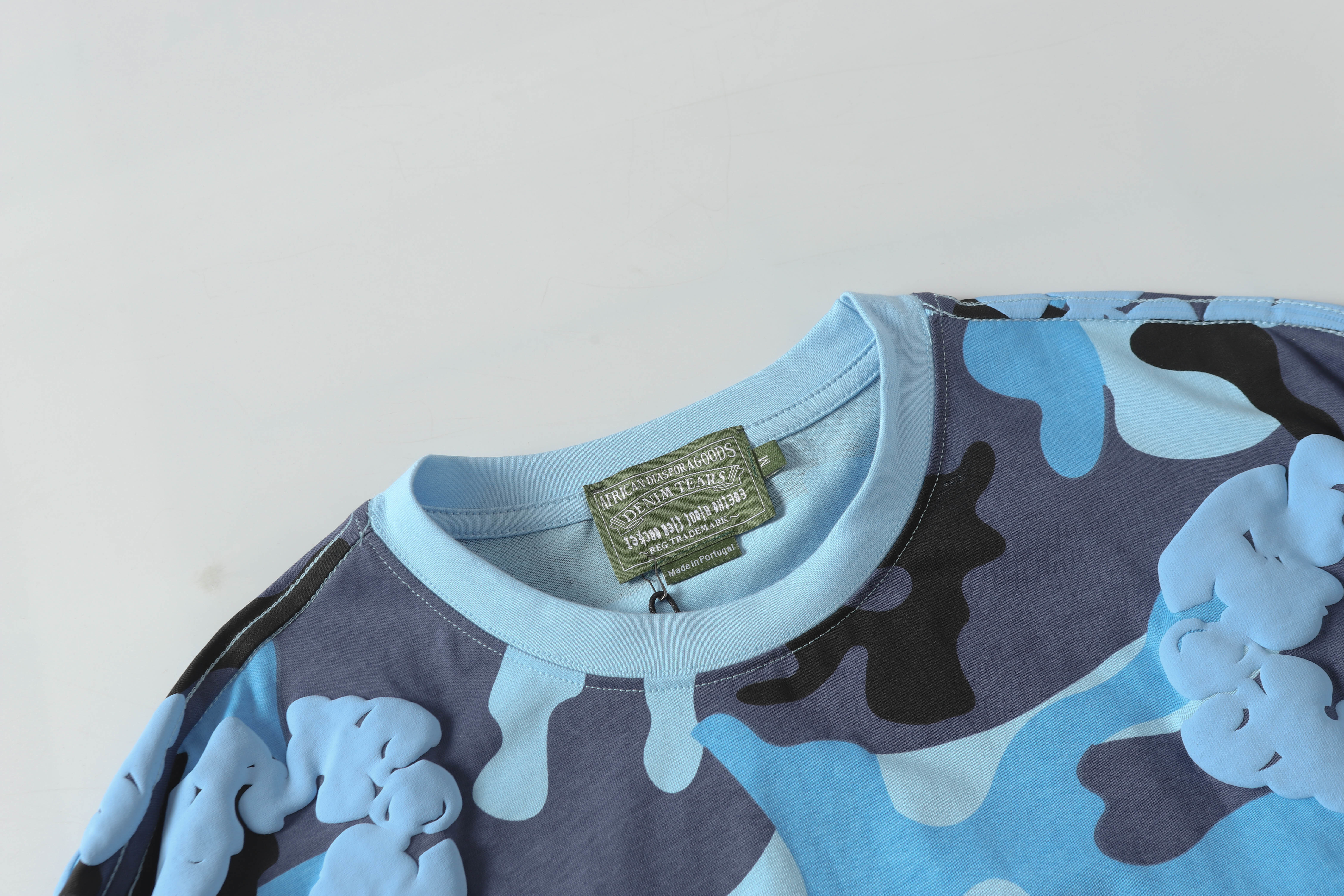 Denim Tears Short-Sleeve Set YL#208-8208 Camouflage Blue