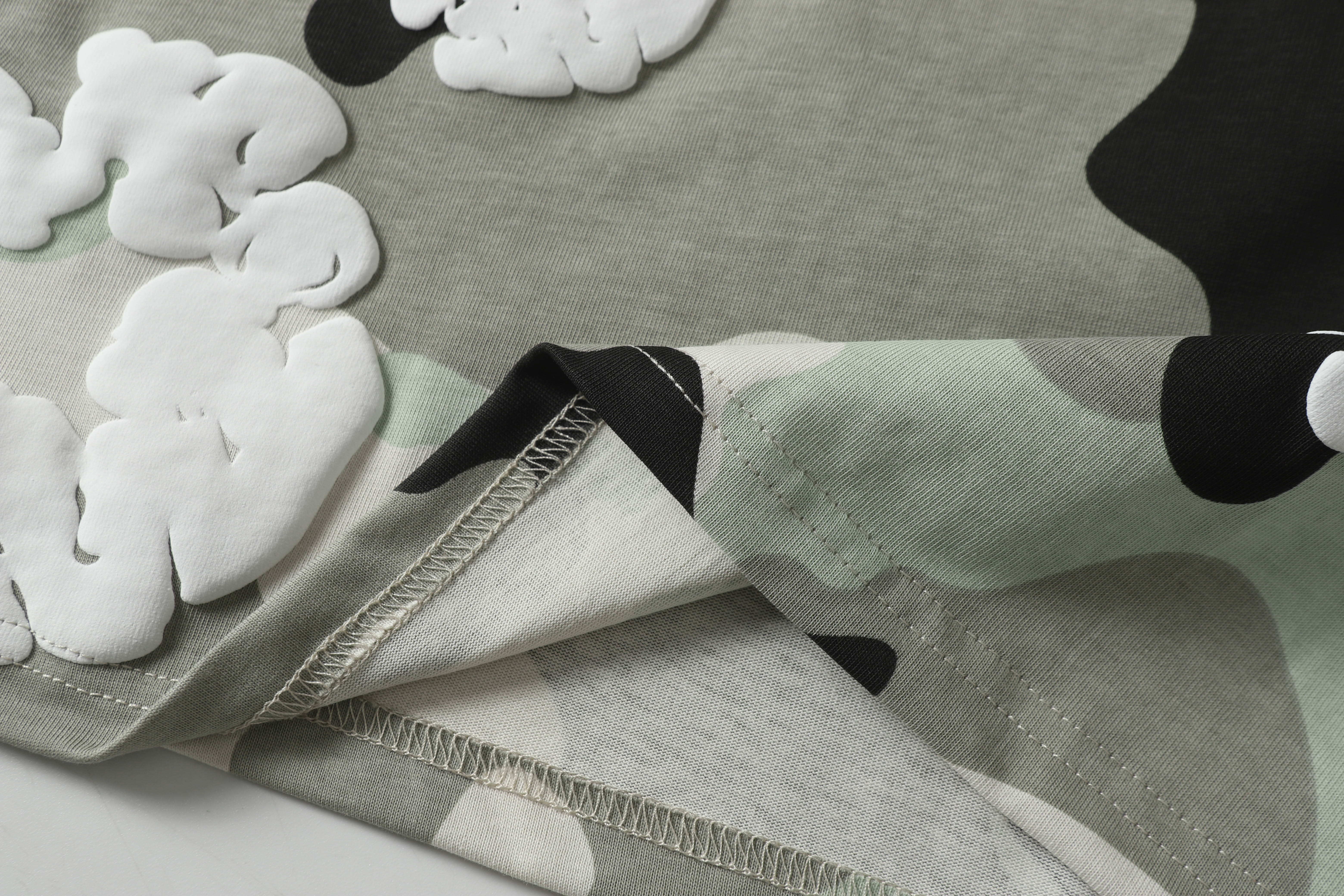 Denim Tears Short-Sleeve Set YL#208-8208 Camouflage Grey