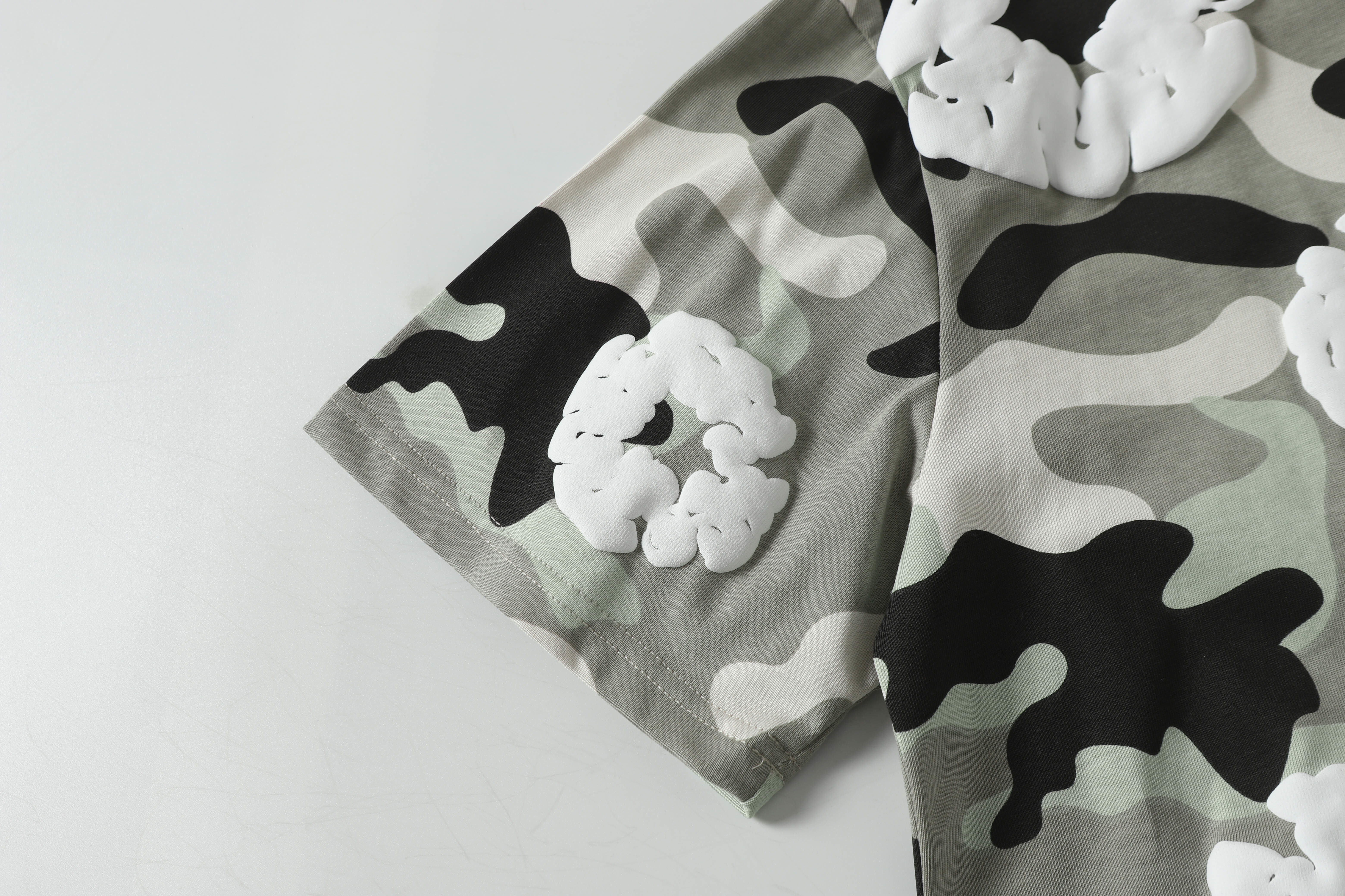 Denim Tears Short-Sleeve Set YL#208-8208 Camouflage Grey