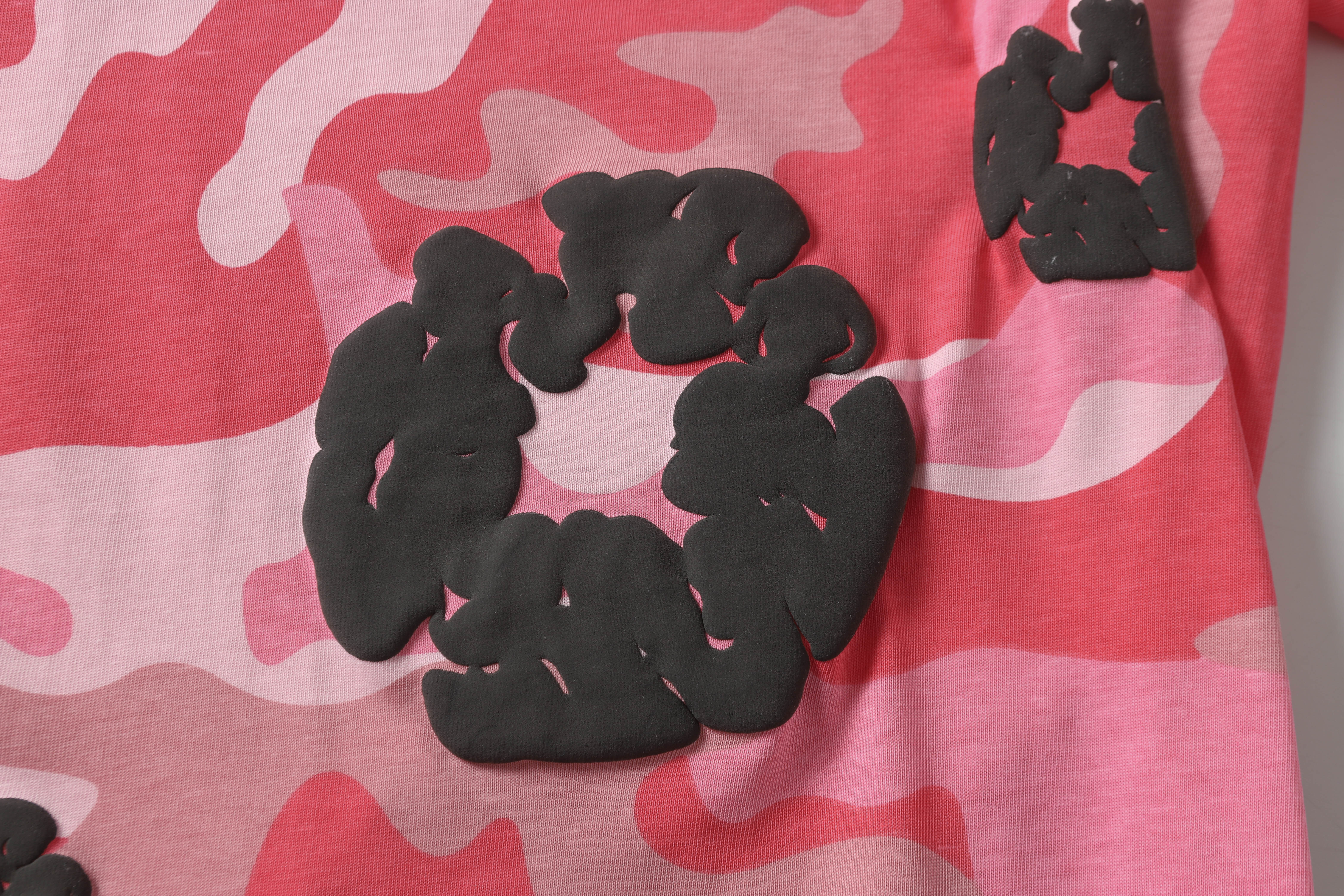 Denim Tears Short-Sleeve Set YL#208-8208 Camouflage Pink