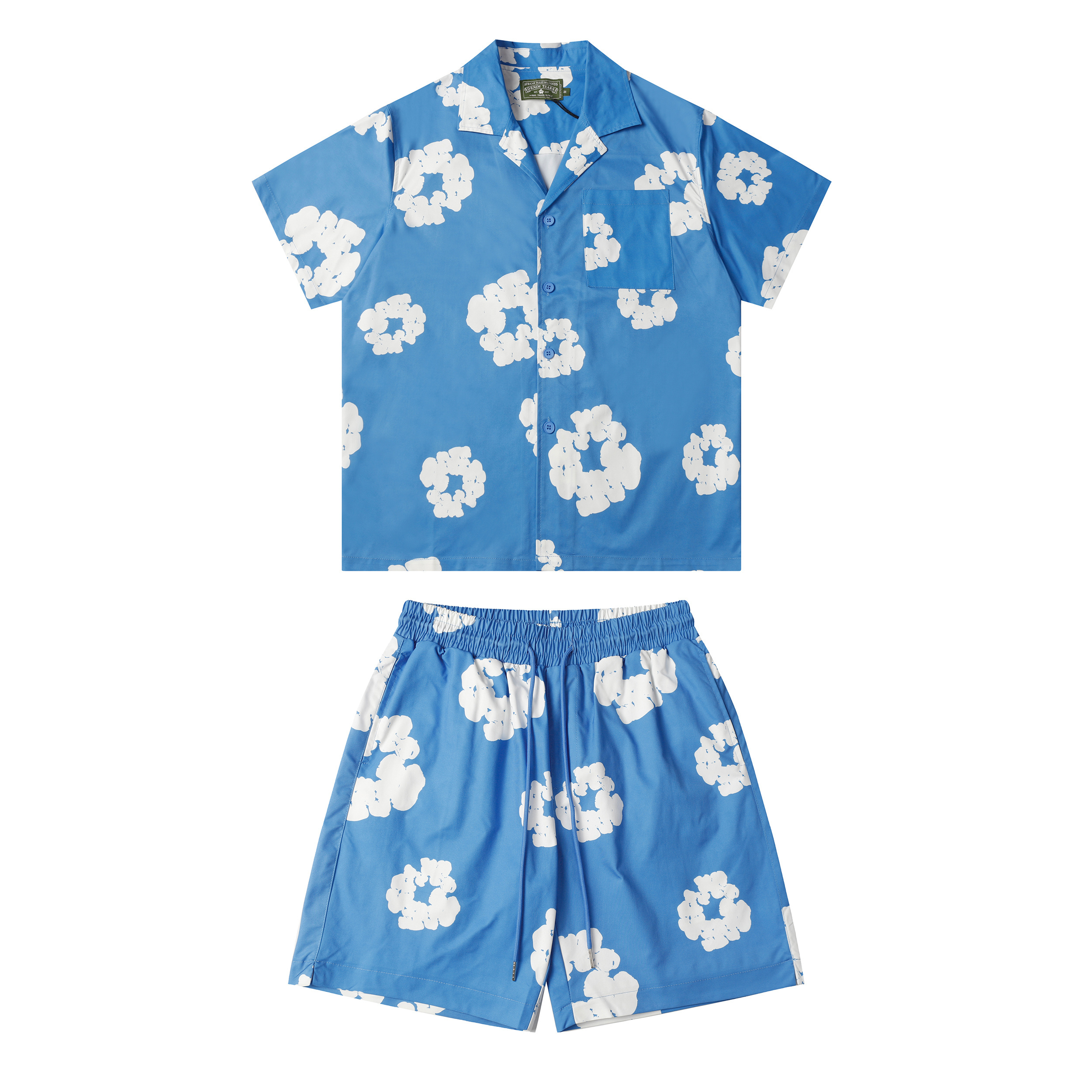 Denim Tears Short-Sleeve Set YL#386-8203 Blue