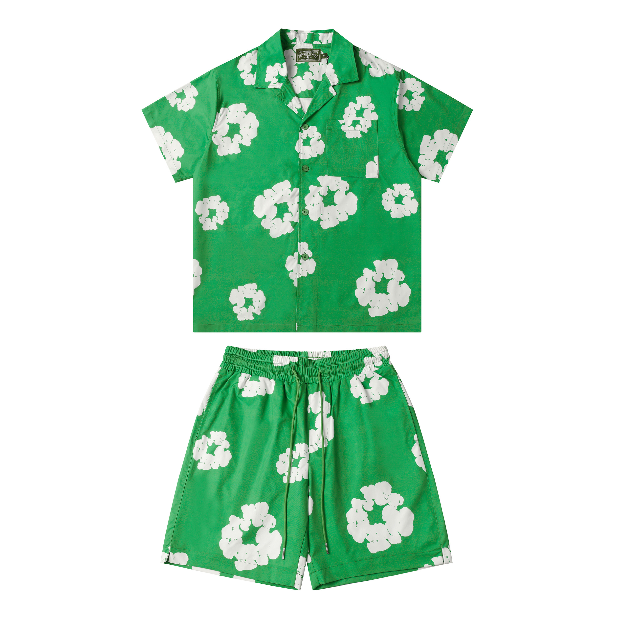 Denim Tears Short-Sleeve Set YL#386-8203 Green