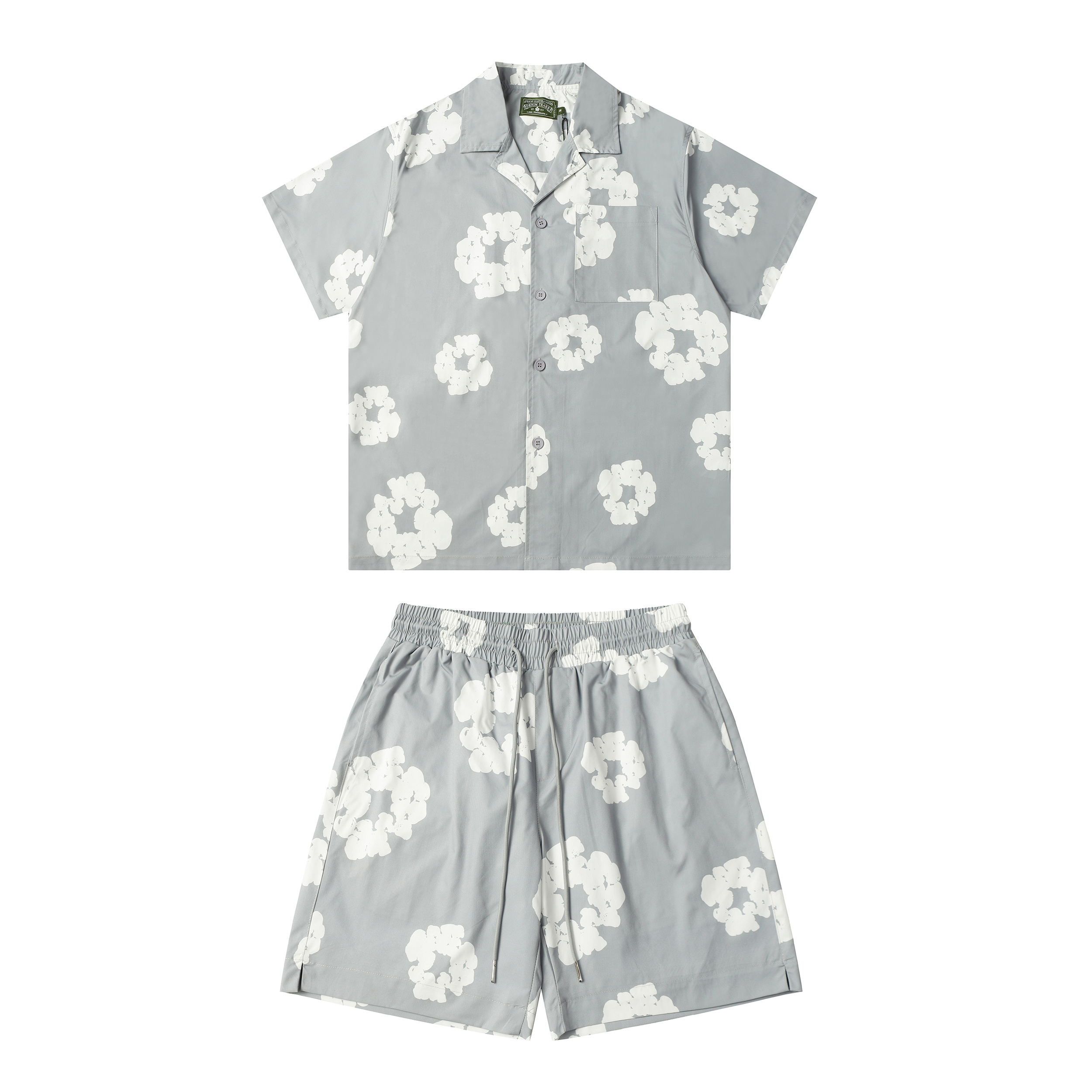 Denim Tears Short-Sleeve Set YL#386-8203 Grey