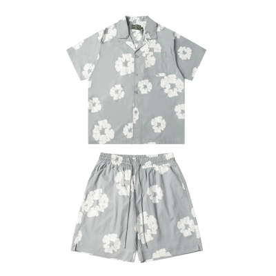 Denim Tears Short-Sleeve Set YL#386-8203 Grey 01