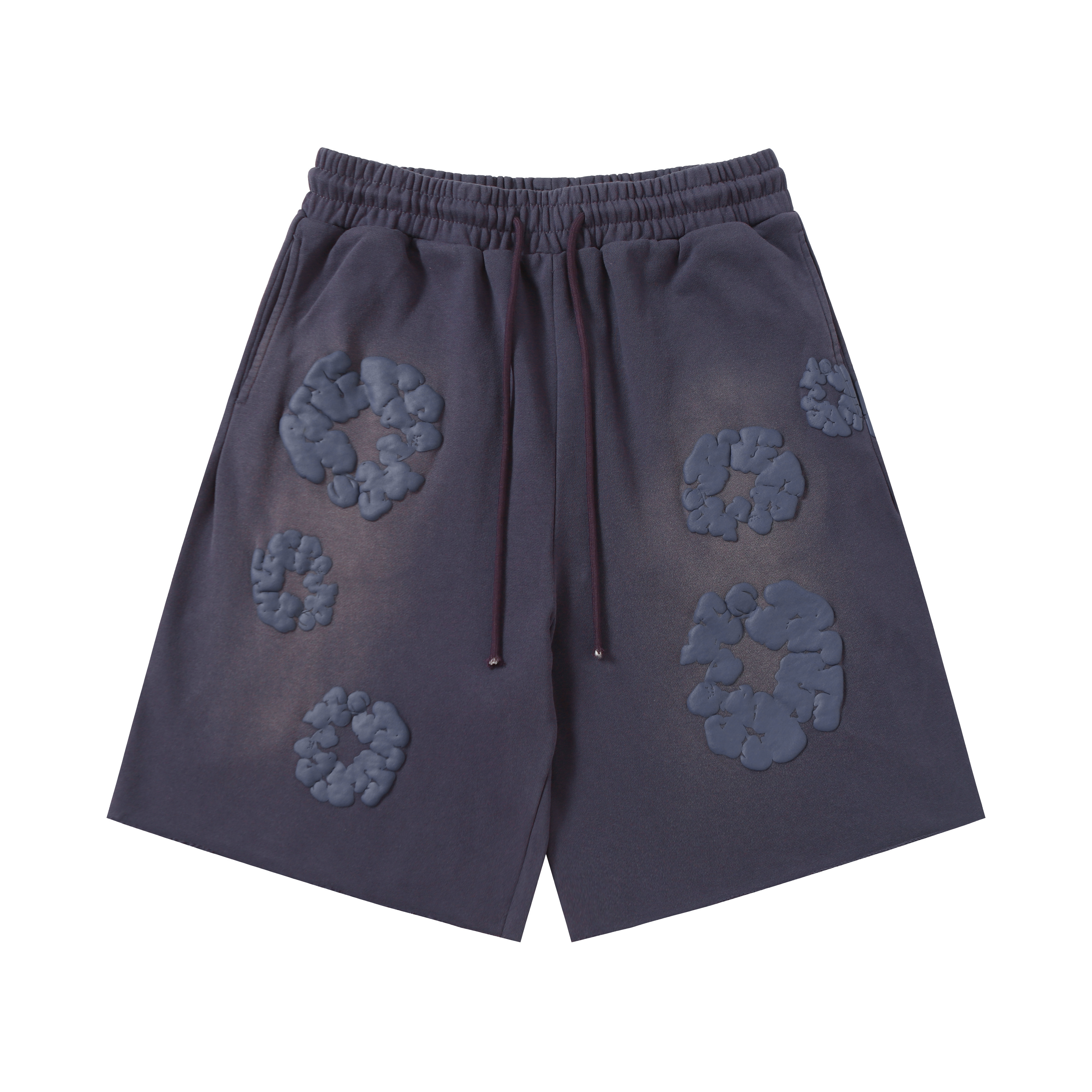Denim Tears The Cotton Wreath Shorts YL#8623 Blue-purple