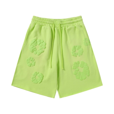 Denim Tears The Cotton Wreath Shorts YL#8623 Fluorescent Green 01