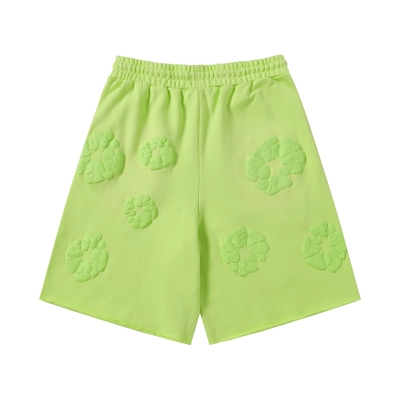 Denim Tears The Cotton Wreath Shorts YL#8623 Fluorescent Green 02