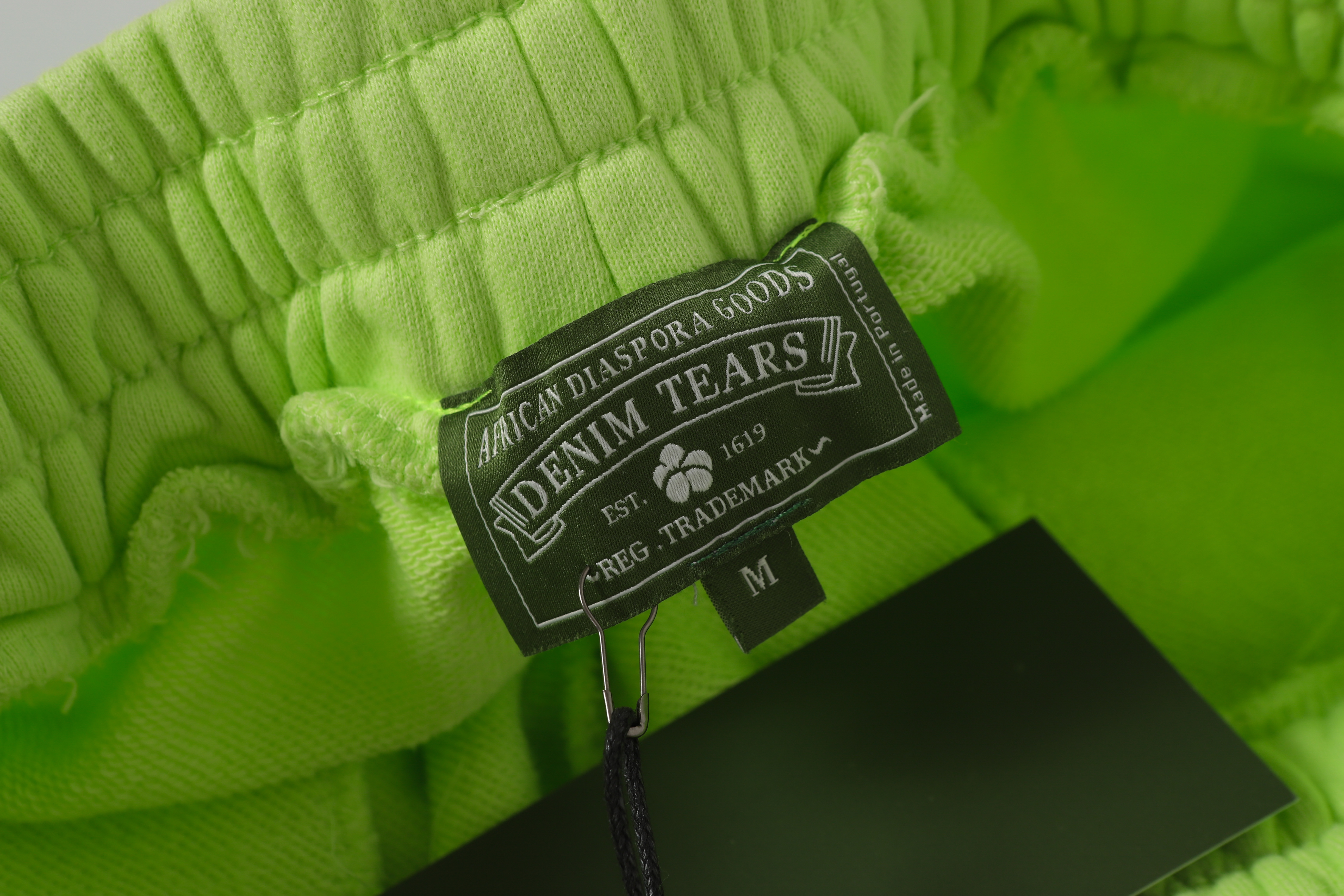 Denim Tears The Cotton Wreath Shorts YL#8623 Fluorescent Green