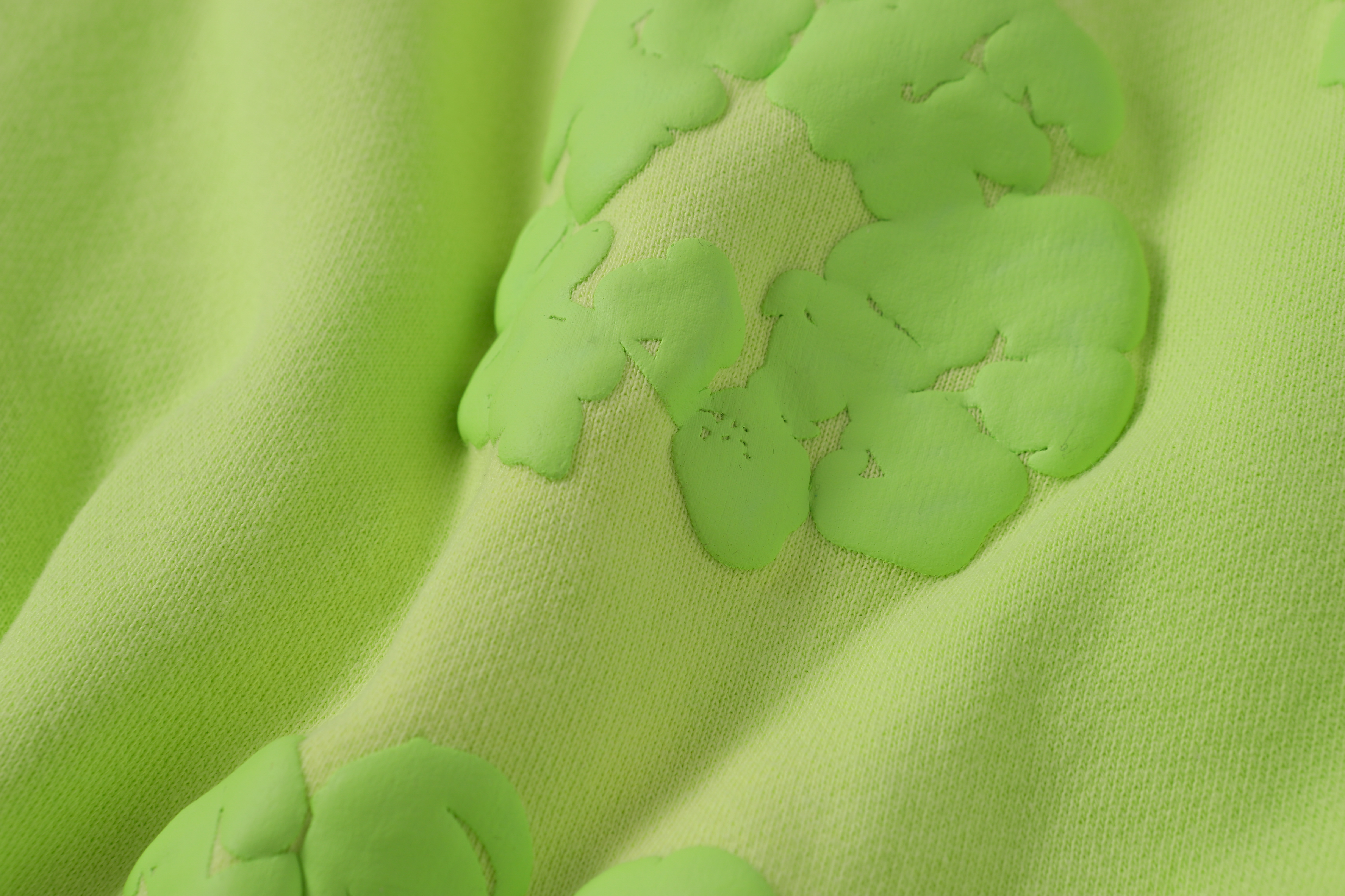 Denim Tears The Cotton Wreath Shorts YL#8623 Fluorescent Green