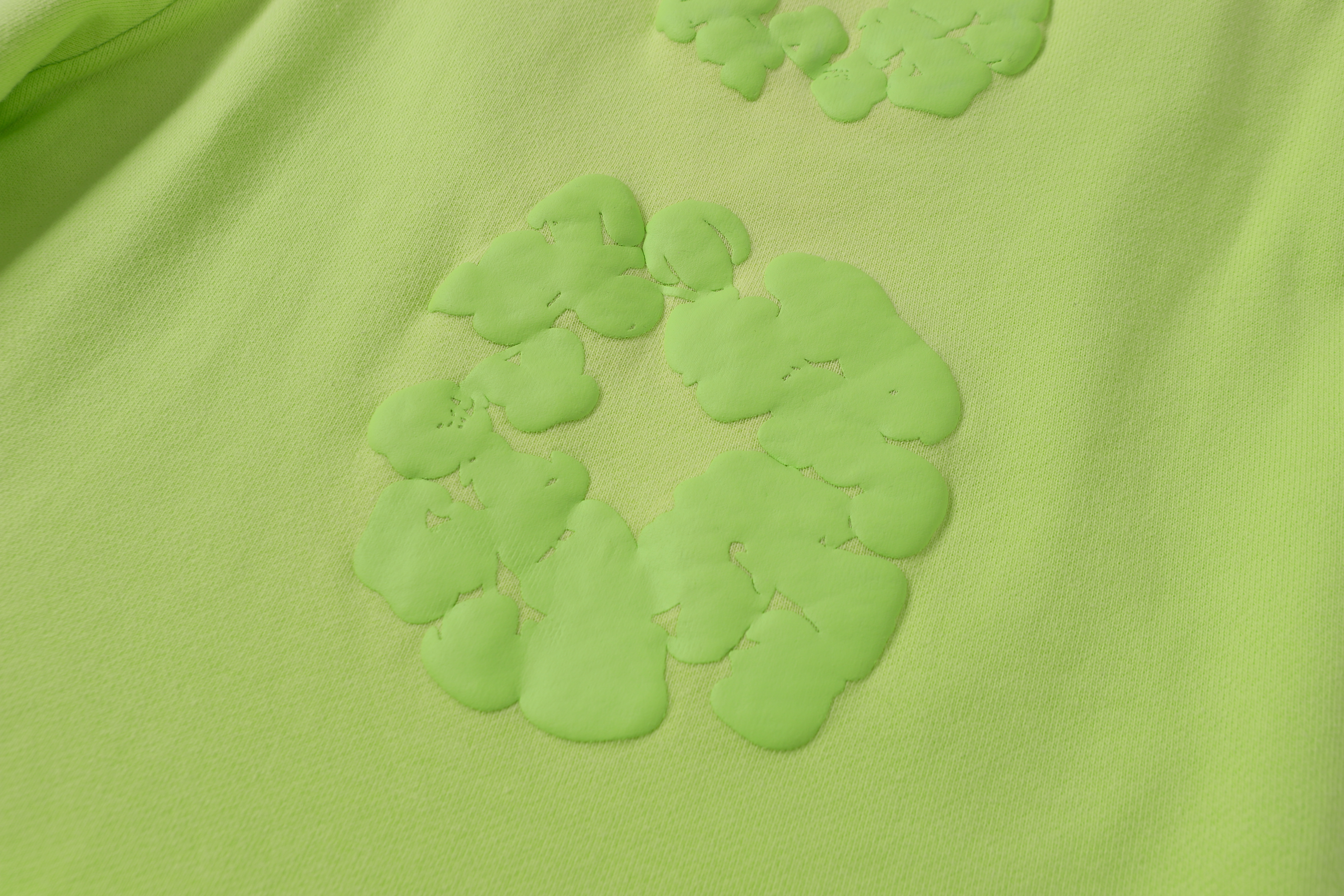 Denim Tears The Cotton Wreath Shorts YL#8623 Fluorescent Green