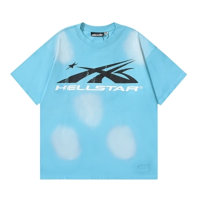 Hellstar Sport Logo Gel T-shirt #676 Blue + Purple Brand Jeans YL#PU827 02