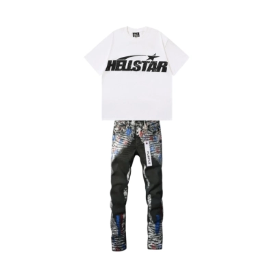 Hellstar T-shirt 503 + Purple Brand Fashion Jeans YZ072452 01