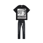Hellstar T-shirt 520 + Purple Brand Jeans YL#PU1860
