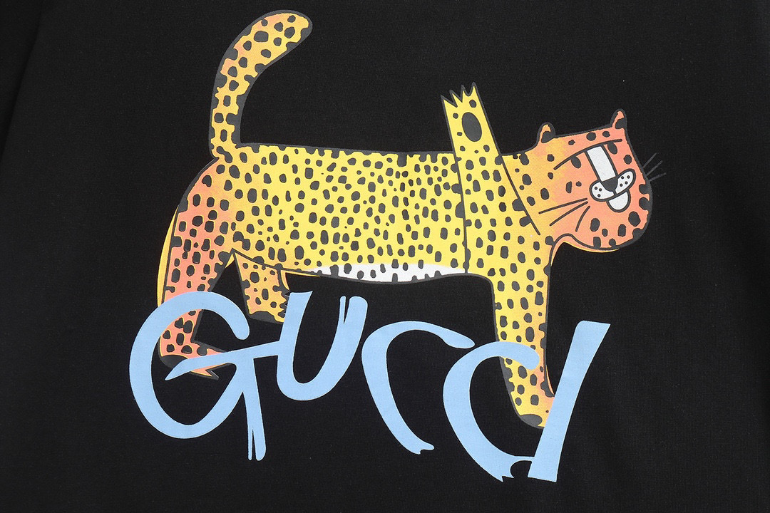 Gucci T-shirt YL#881 Black/Apricot