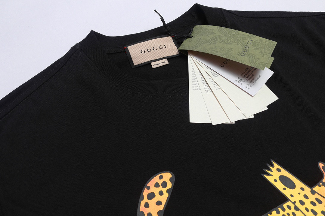 Gucci T-shirt YL#881 Black/Apricot