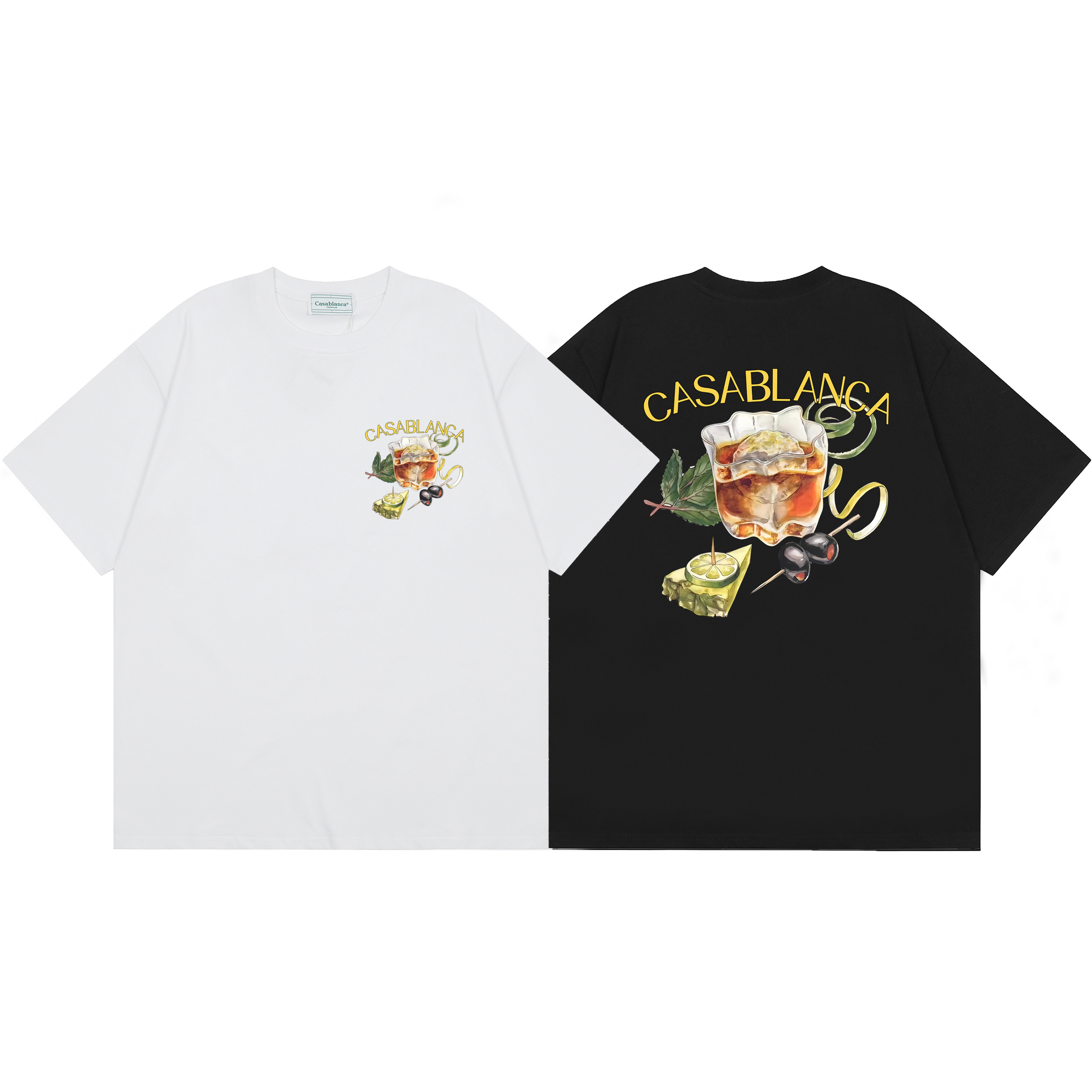 Casblanca T-shirt YL#C04 Black/White