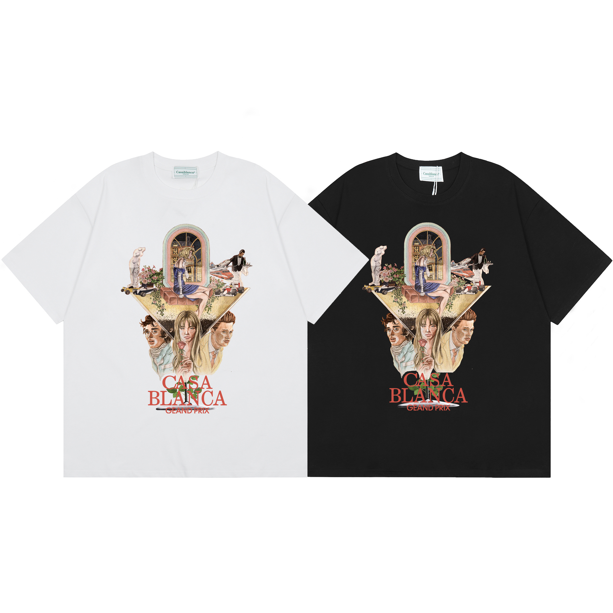 Casblanca T-shirt YL#C09 Black/White