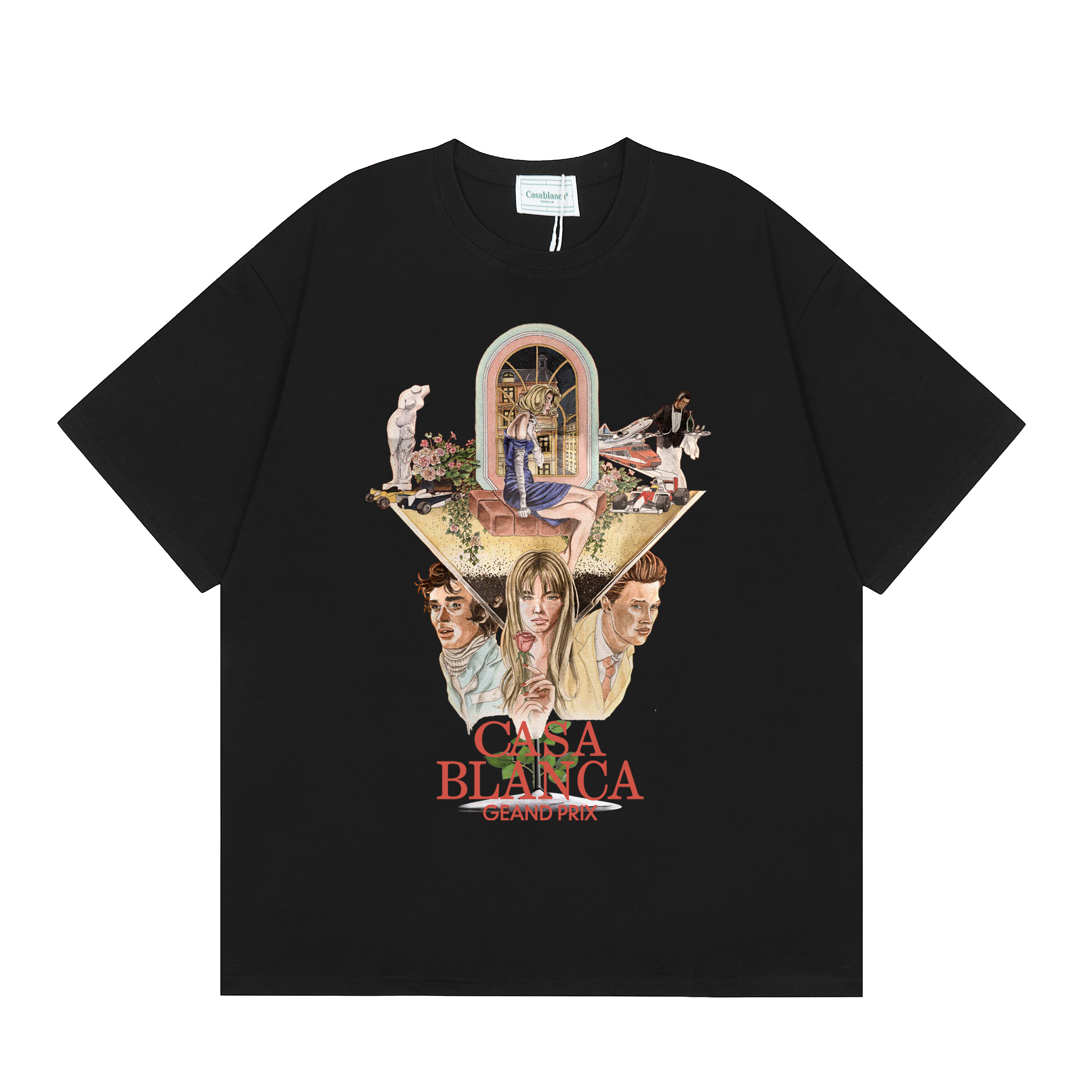 Casblanca T-shirt YL#C09 Black/White