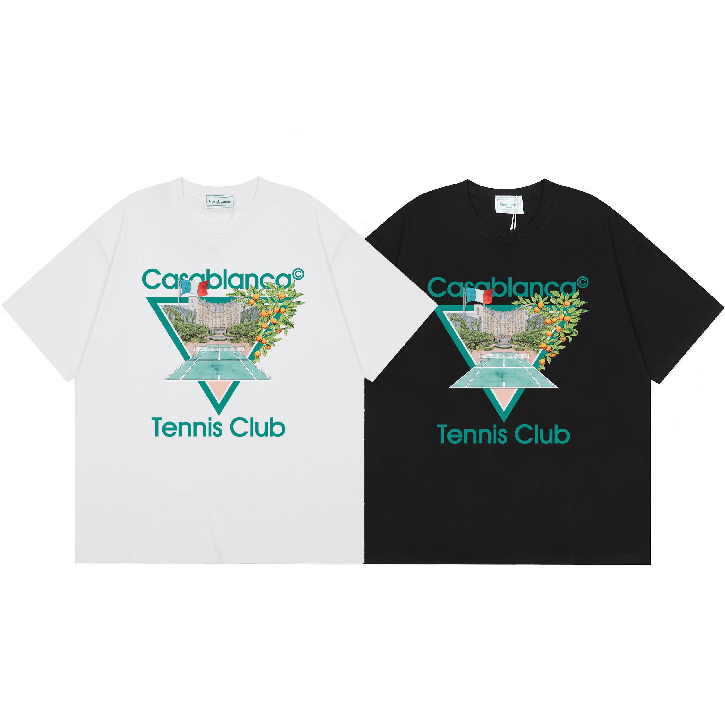 Casblanca T-shirt YL#C12 Black/White