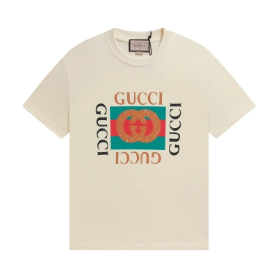 Gucci T-shirt YL#834 Black/Apricot 02