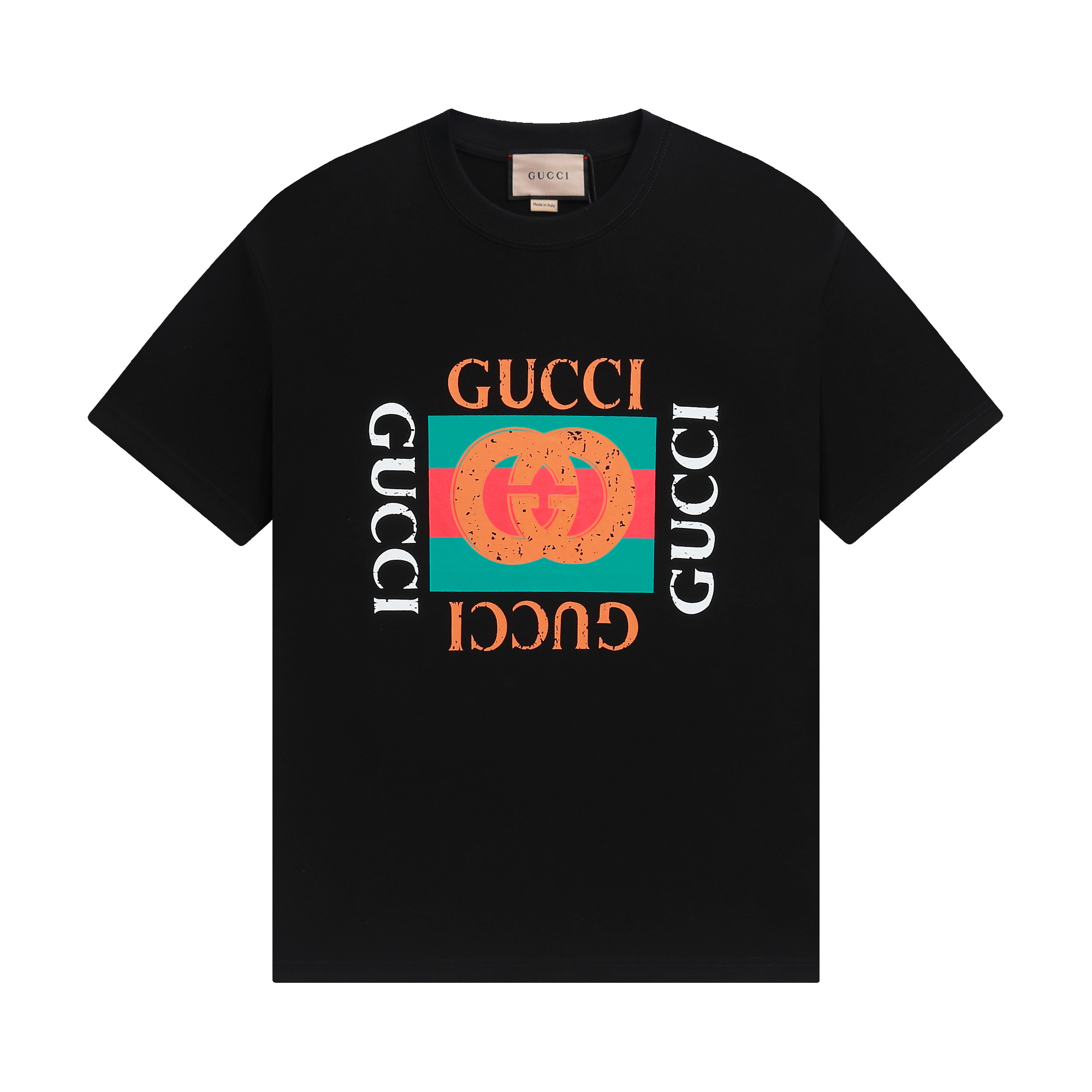 Gucci T-shirt YL#834 Black/Apricot