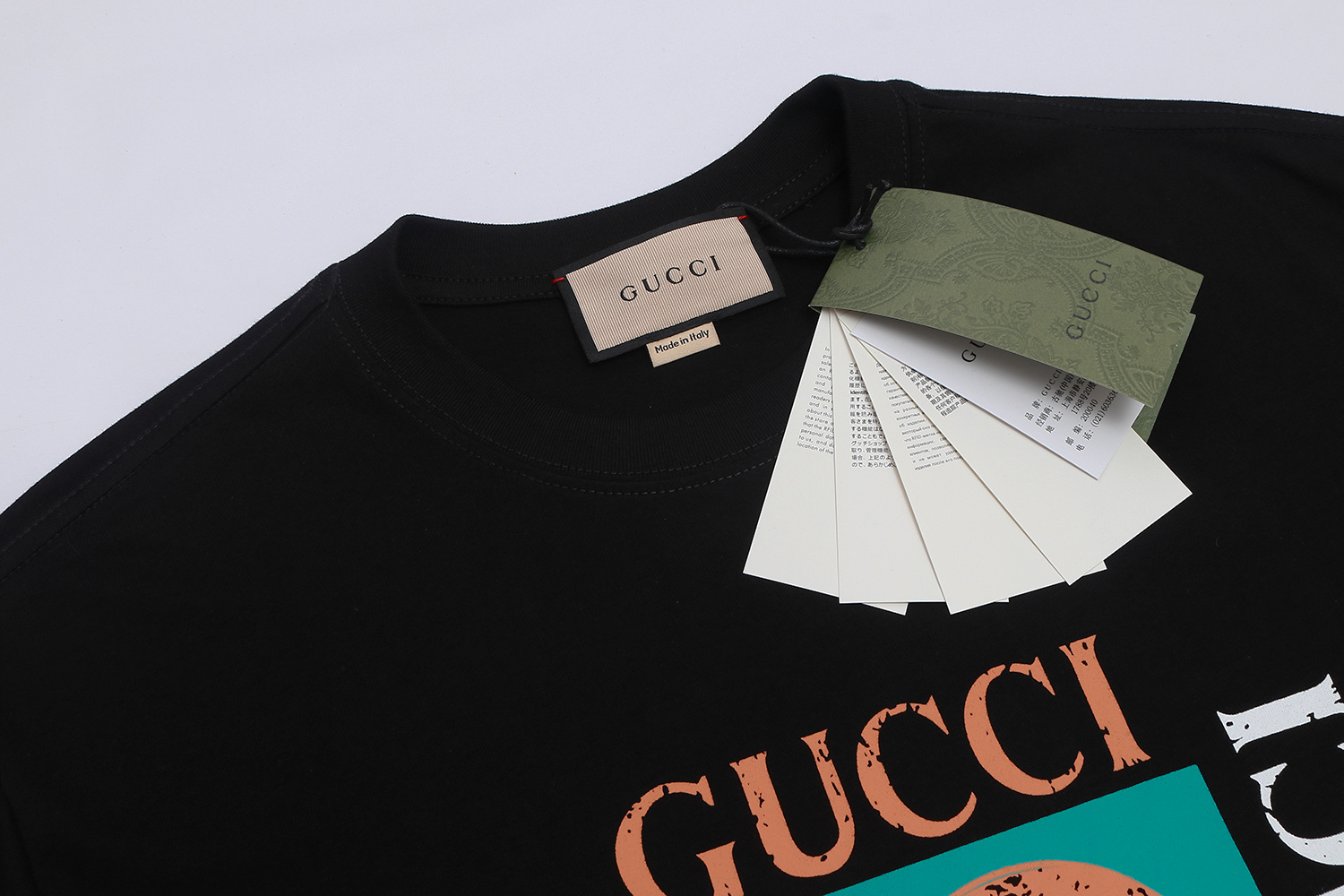 Gucci T-shirt YL#834 Black/Apricot
