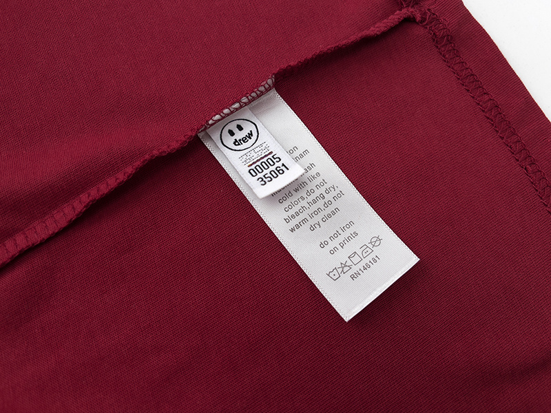 Drew House T-shirt YL#DH8011 Wine Red