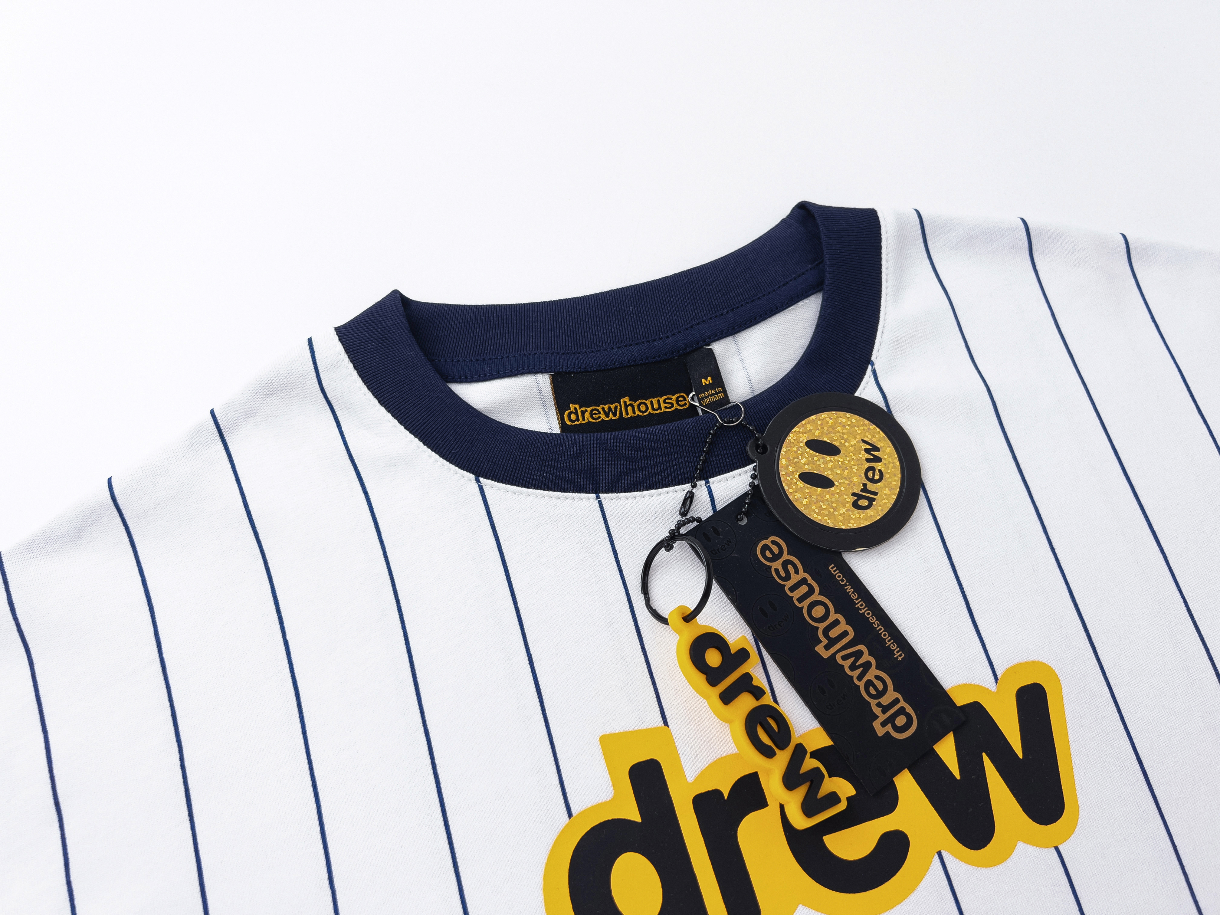 Drew House T-shirt YL#DH8016 Splice White and Blue