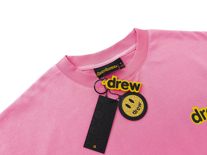 Drew House T-shirt YL#DH8017 Black/White/Pink