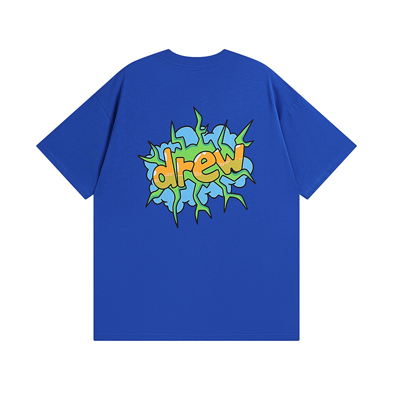 Drew House T-shirt YL#DH8018 Blue/White