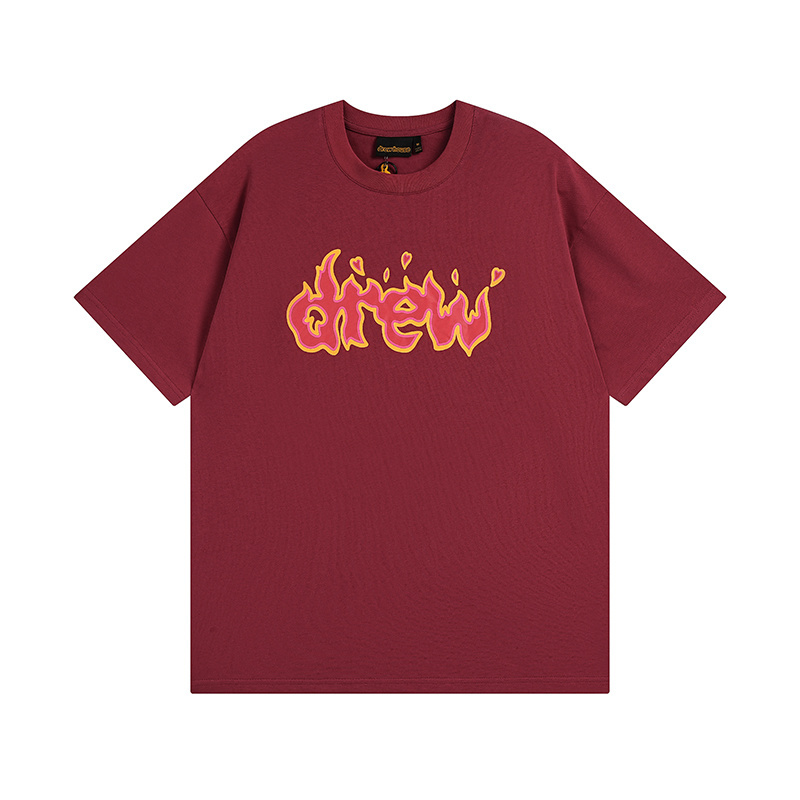 Drew House T-shirt YL#DH8022 Wine Red