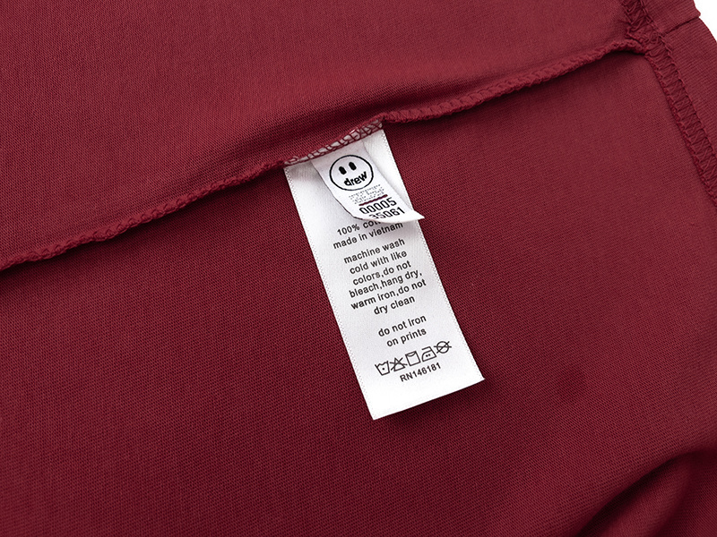 Drew House T-shirt YL#DH8022 Wine Red