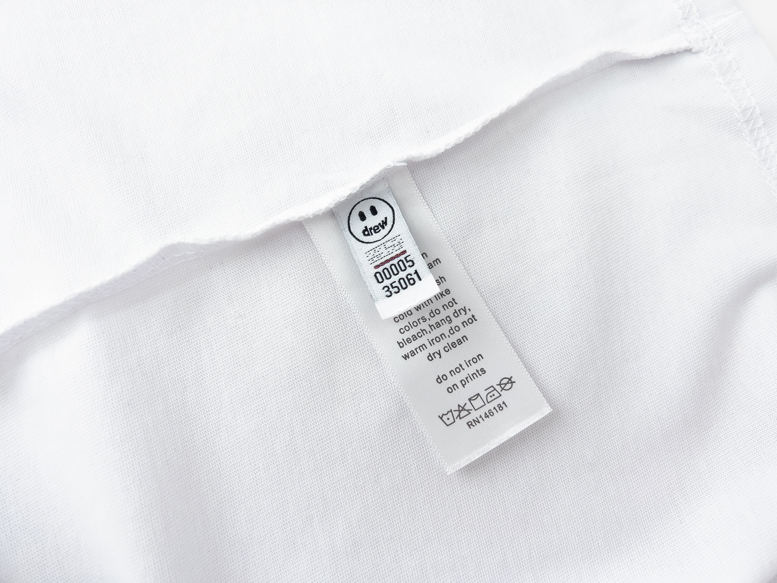 Drew House T-shirt YL#DH8026 Black/White