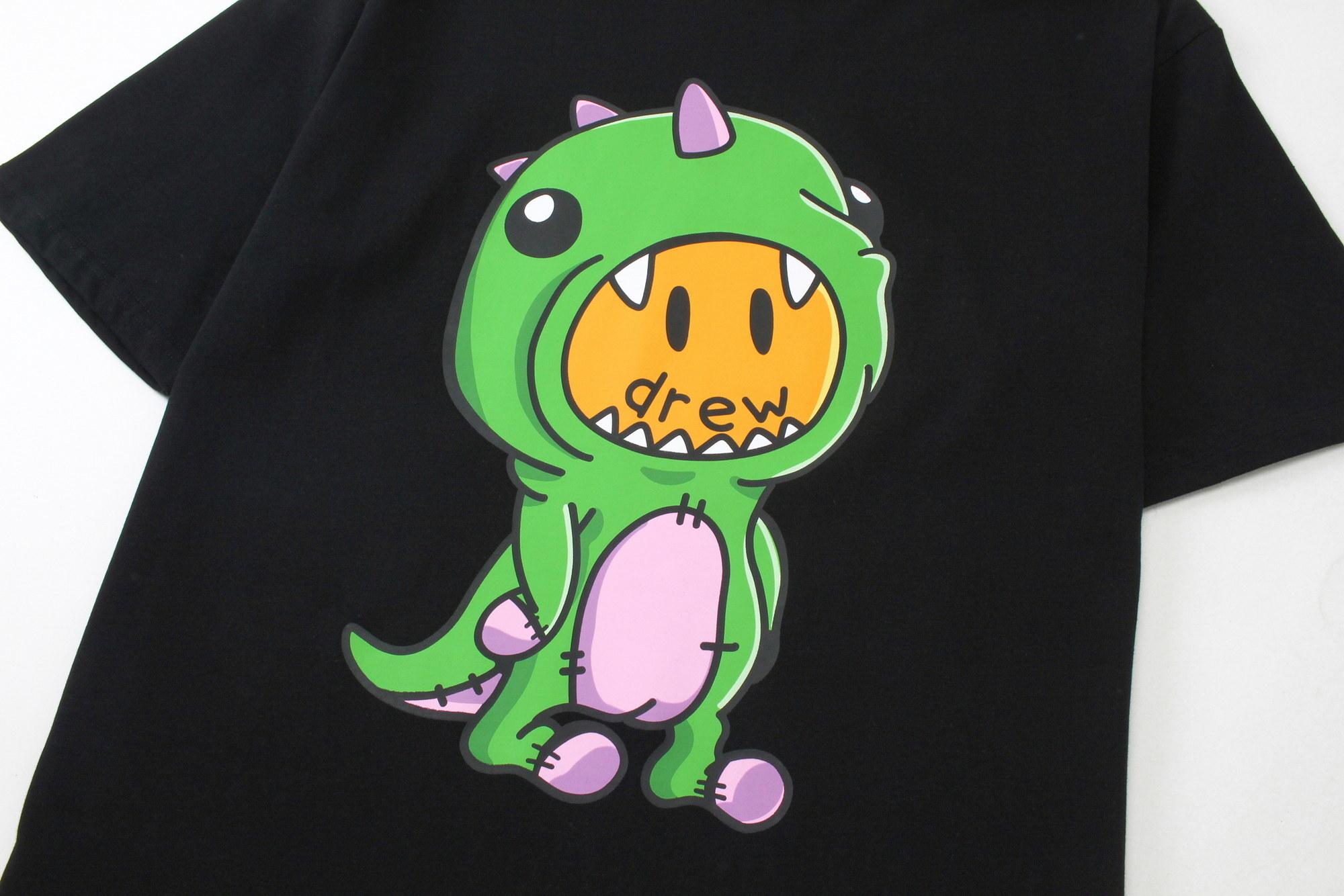 Drew House T-shirt YL#DH8027 Black/White