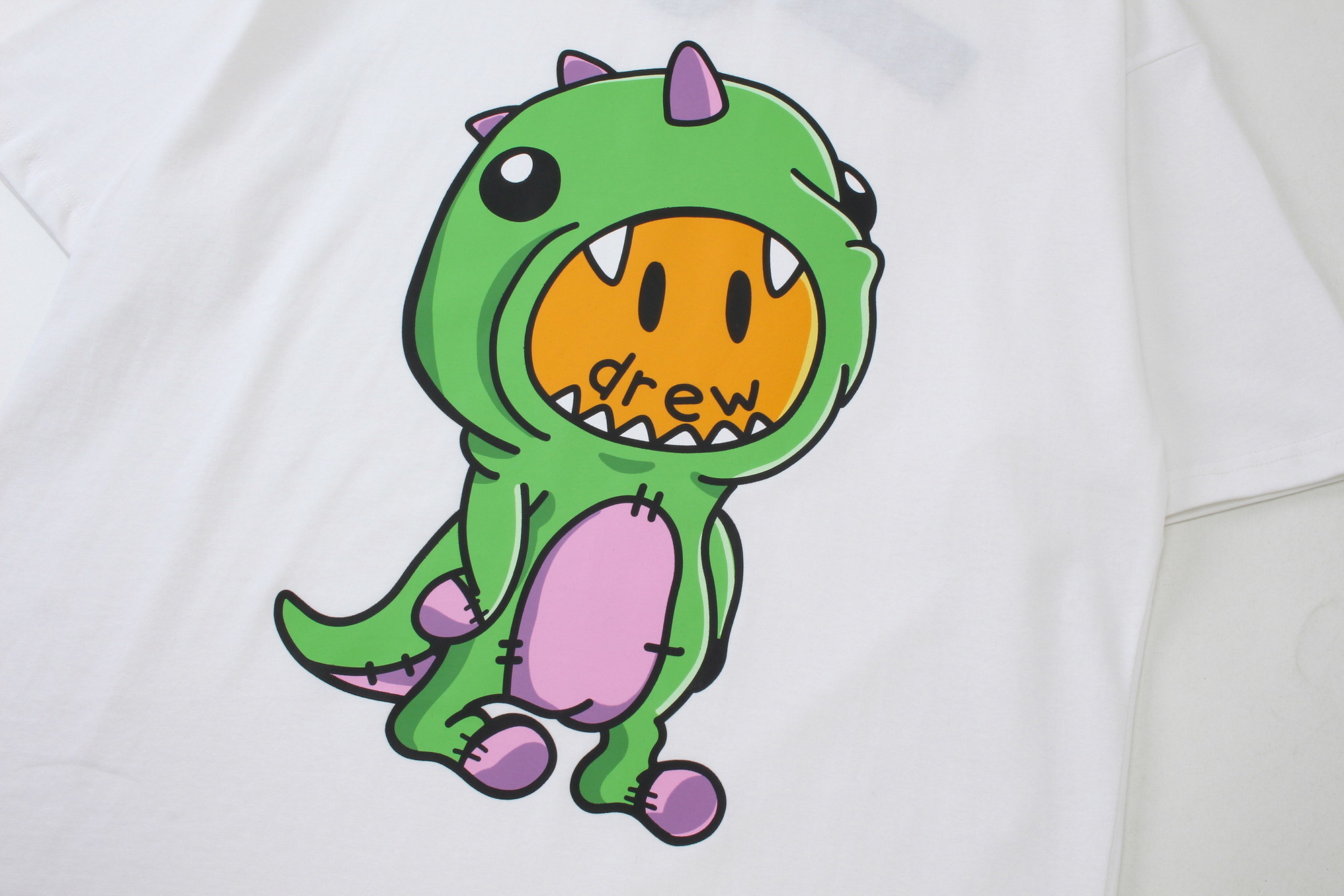 Drew House T-shirt YL#DH8027 Black/White