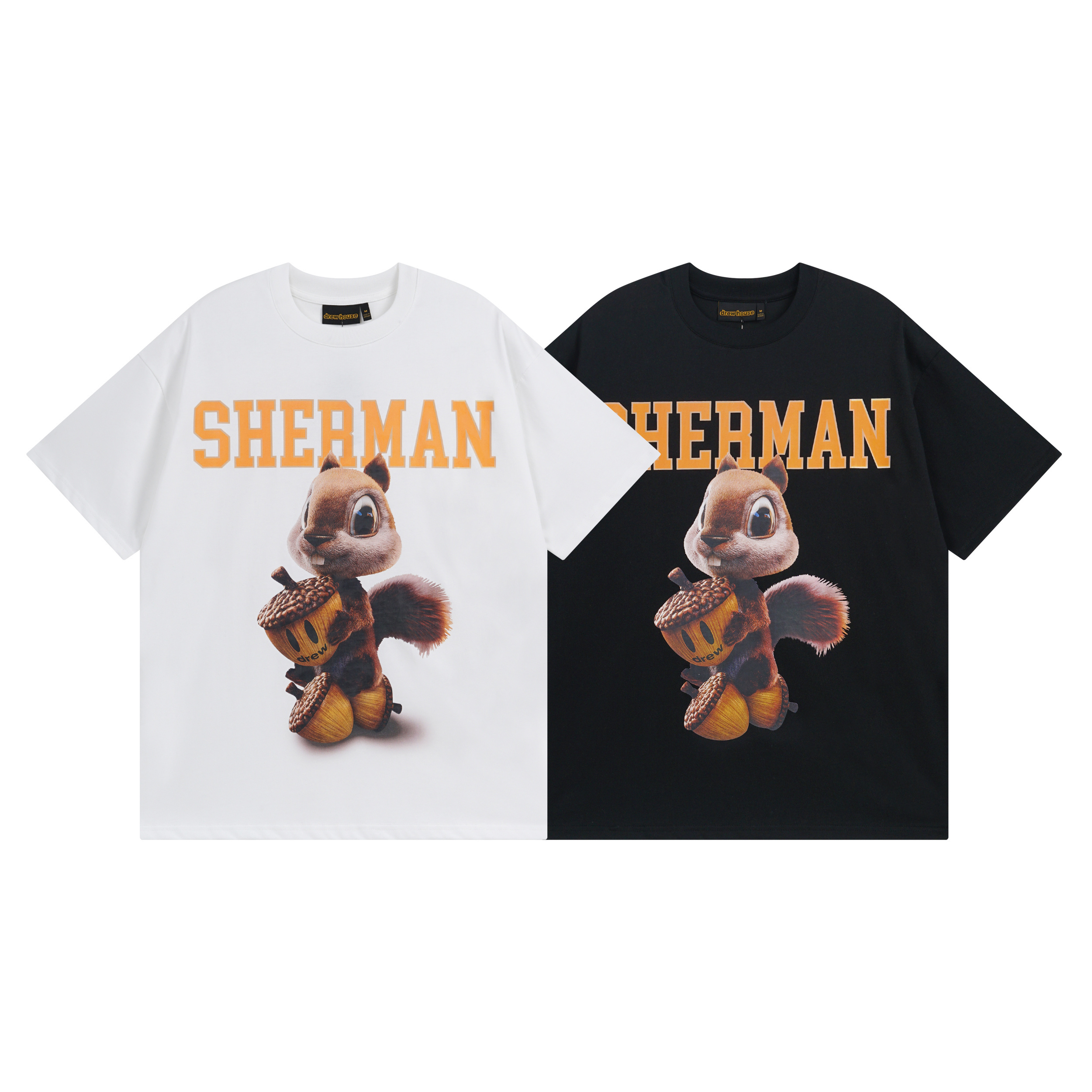 Drew House T-shirt YL#DH8041 Black/White